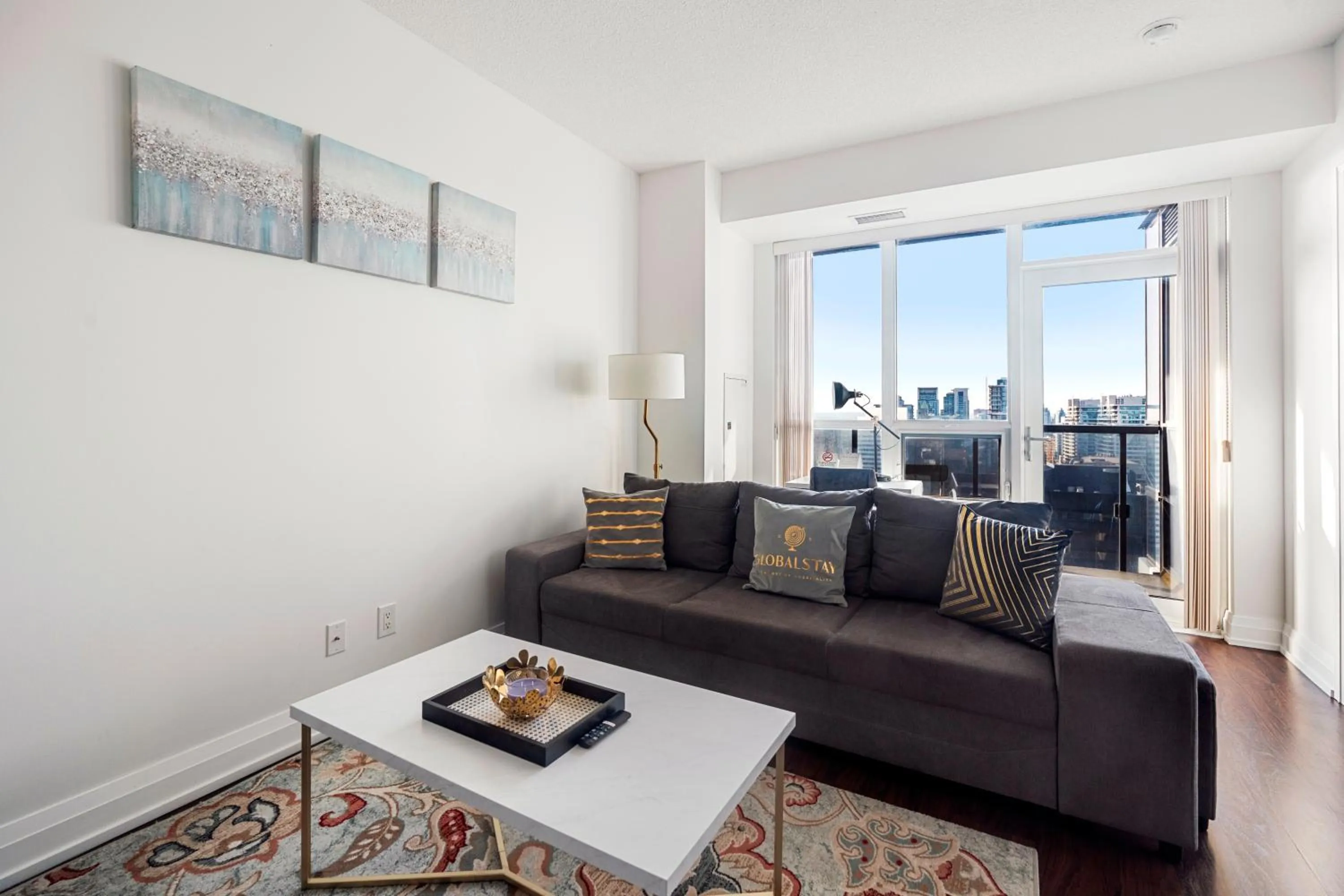 Living room in GLOBALSTAY Modern Apartments in North York Skyscraper