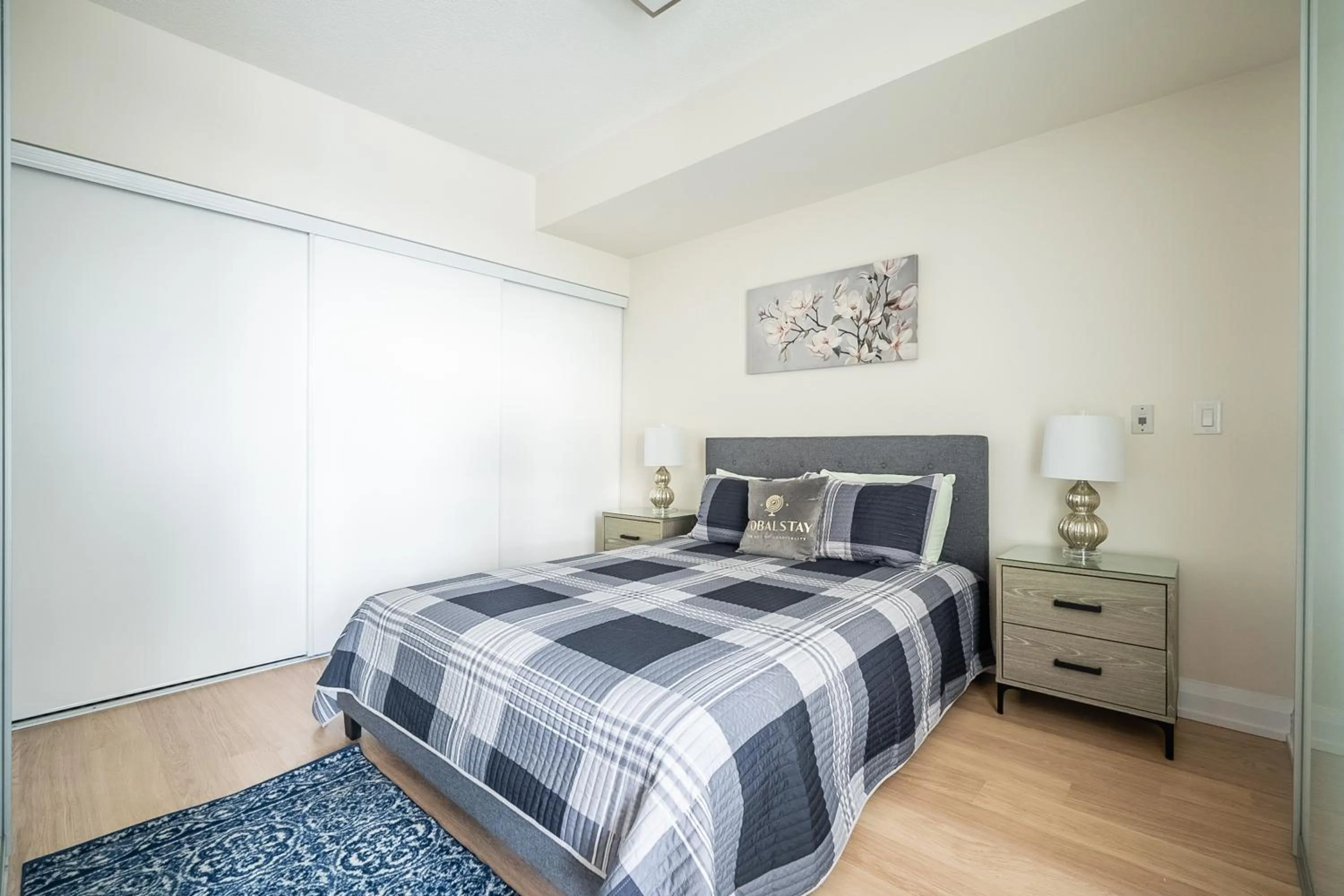 Bed in GLOBALSTAY Modern Apartments in North York Skyscraper