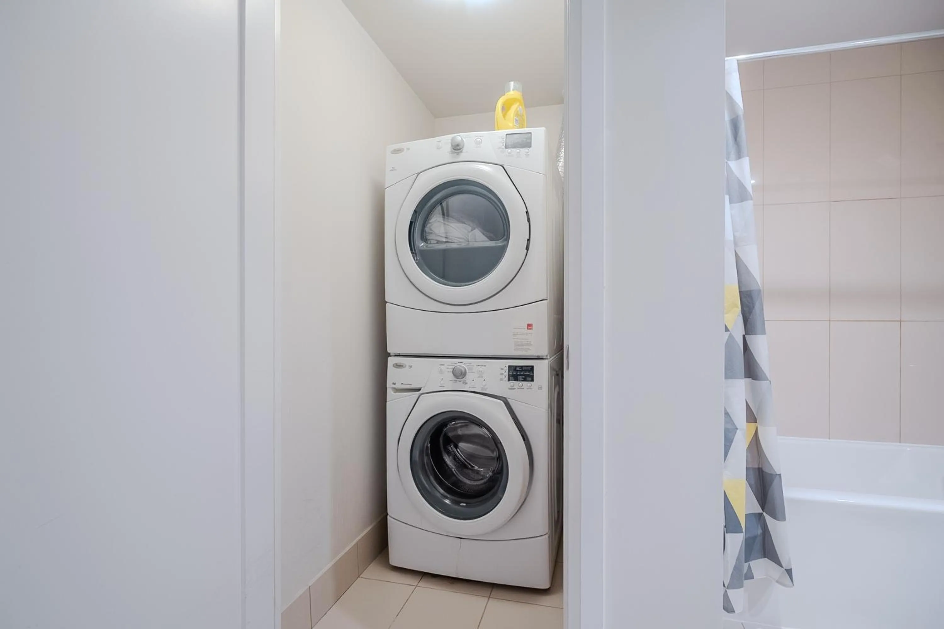 washing machine in GLOBALSTAY Modern Apartments in North York Skyscraper