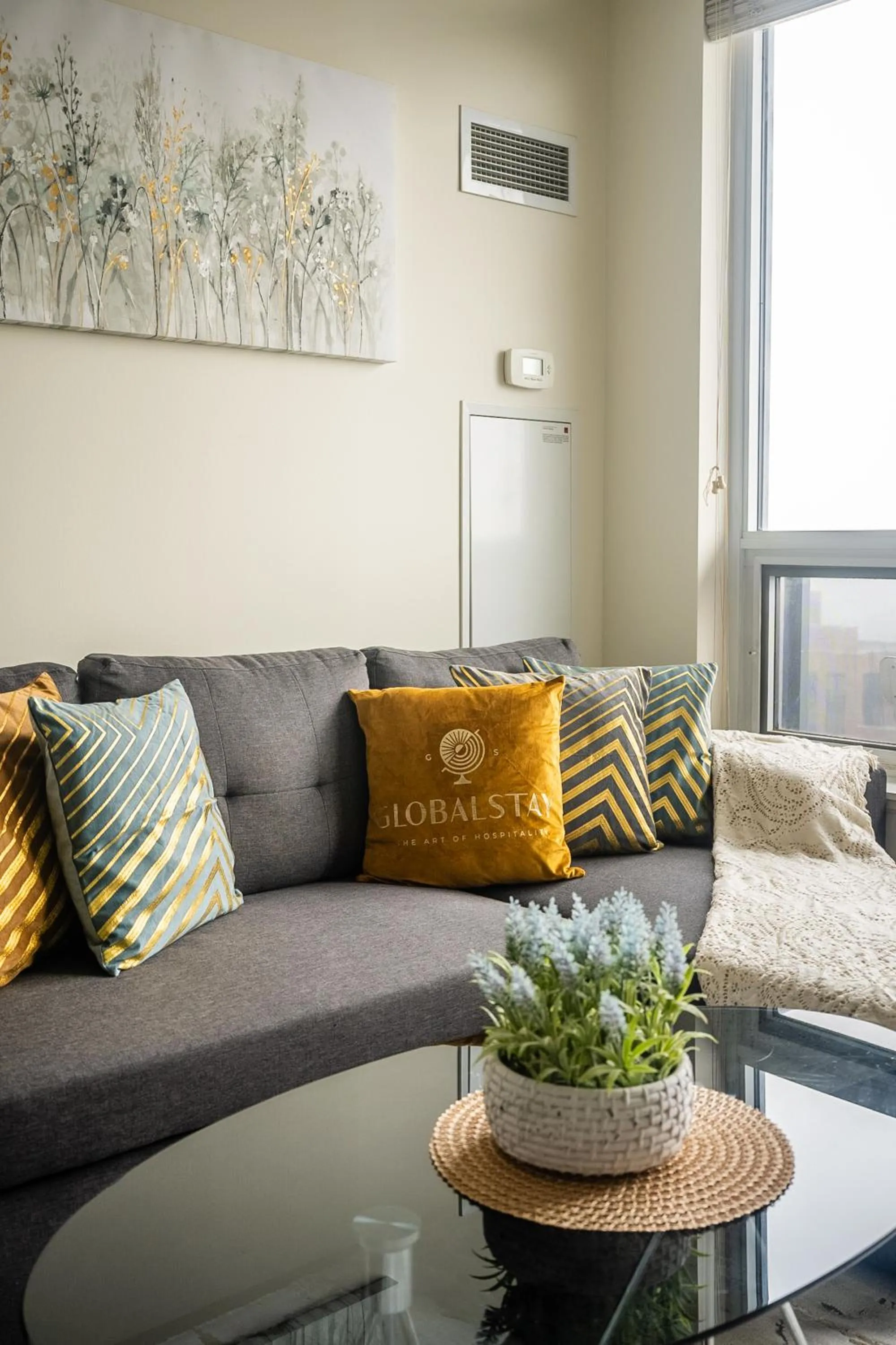 Living room in GLOBALSTAY Modern Apartments in North York Skyscraper