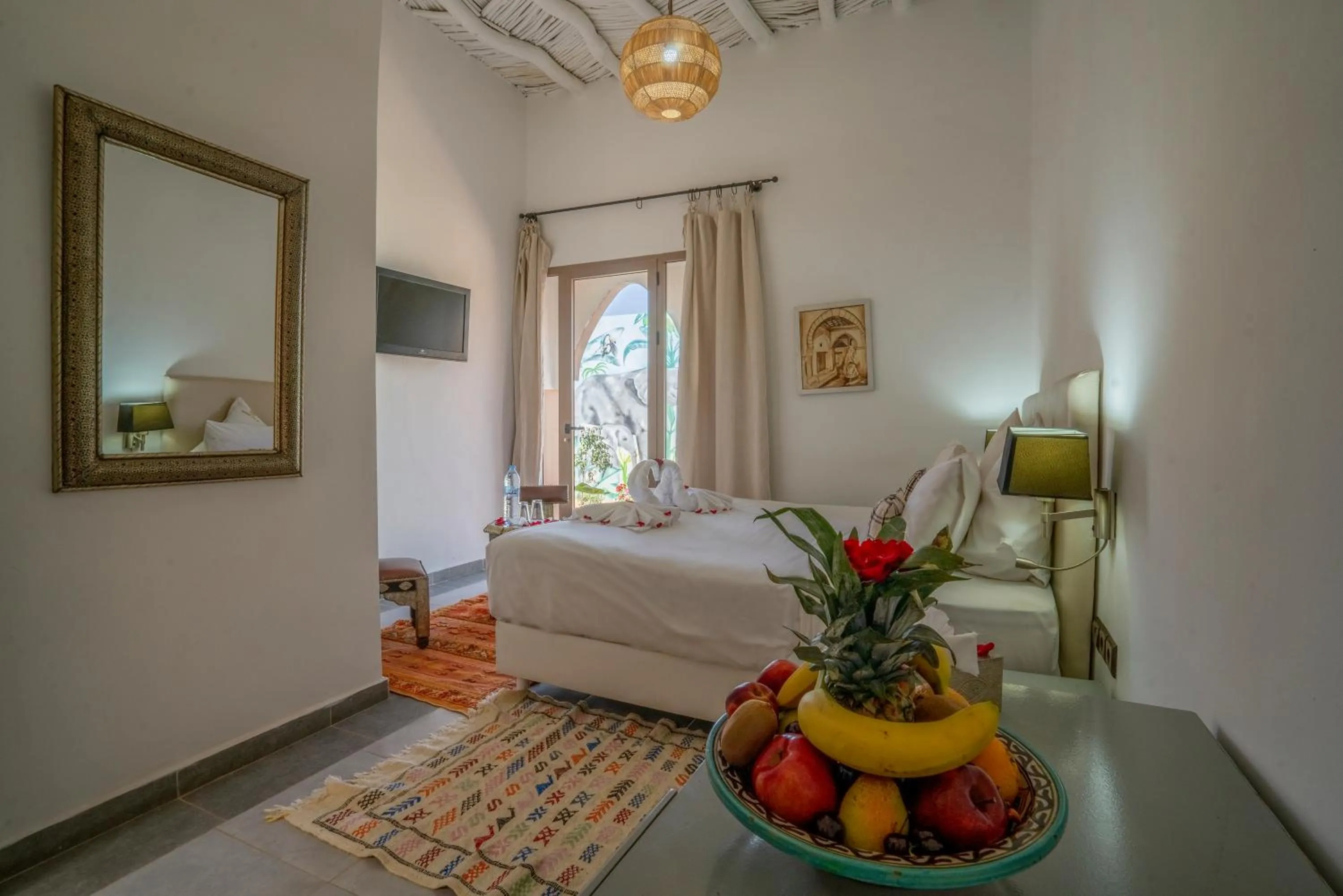 Bed in Taj Atlas Wellness Boutique Hôtel & Spa