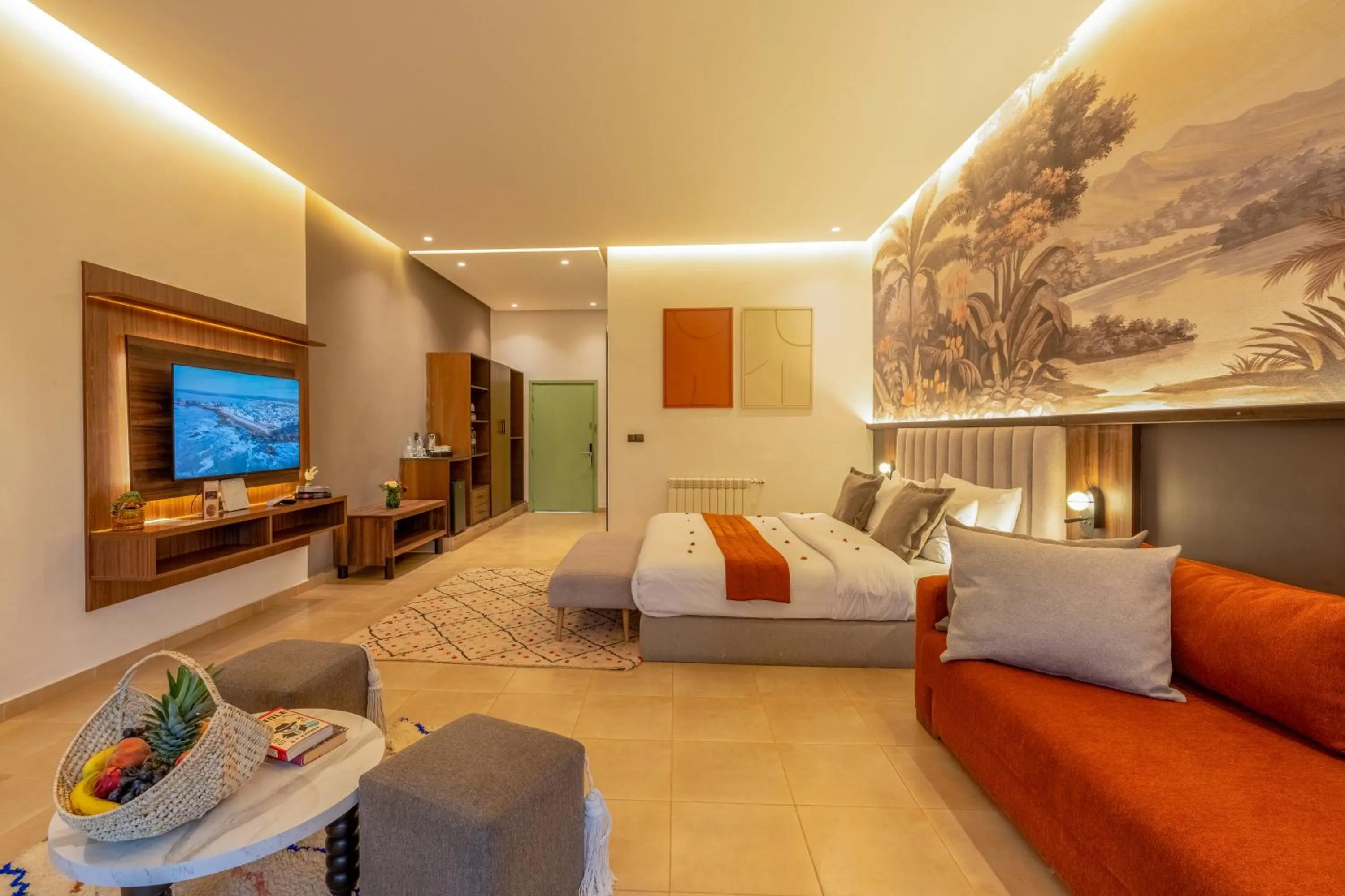 TV and multimedia, Bed in Taj Atlas Wellness Boutique Hôtel & Spa