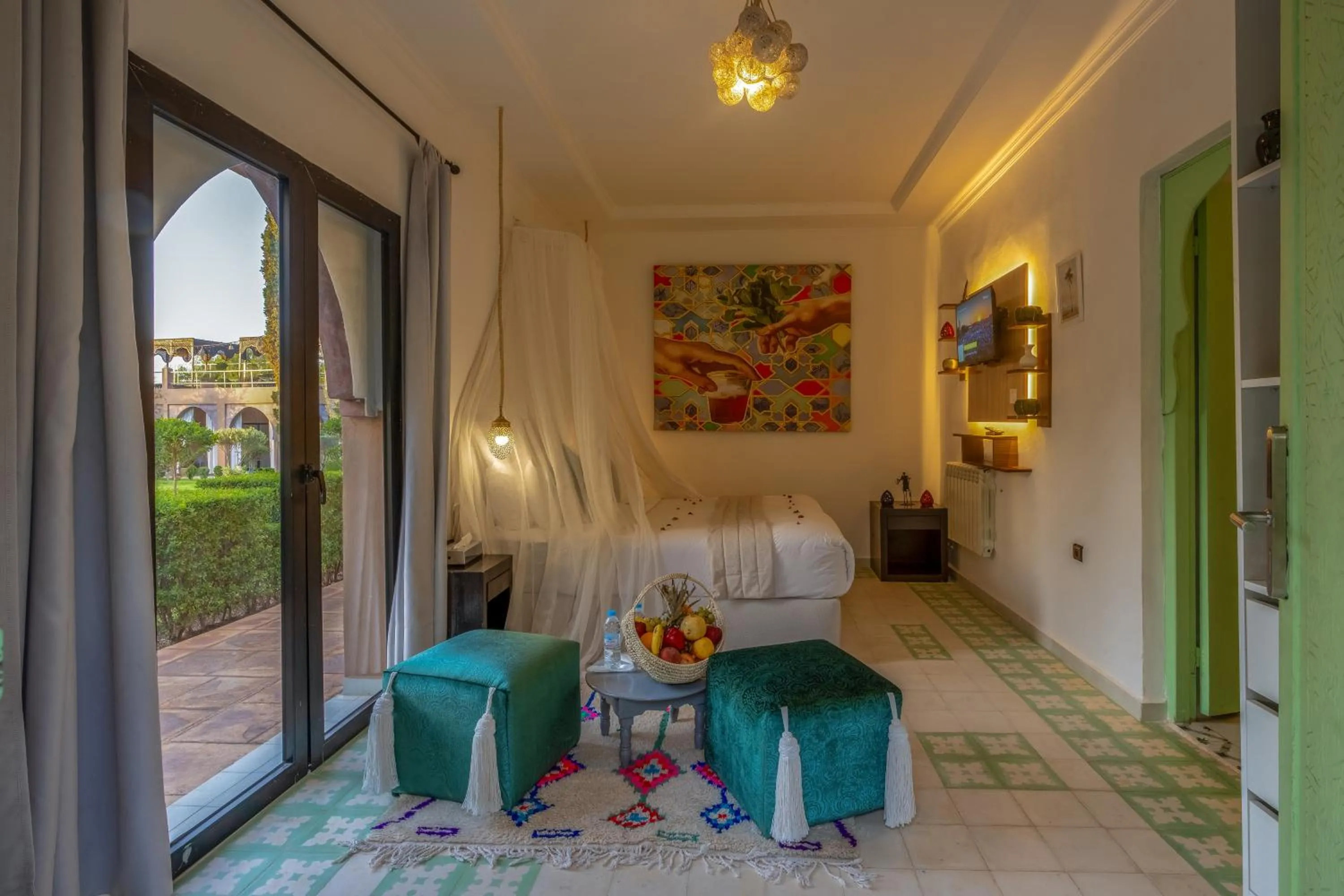 Bed in Taj Atlas Wellness Boutique Hôtel & Spa