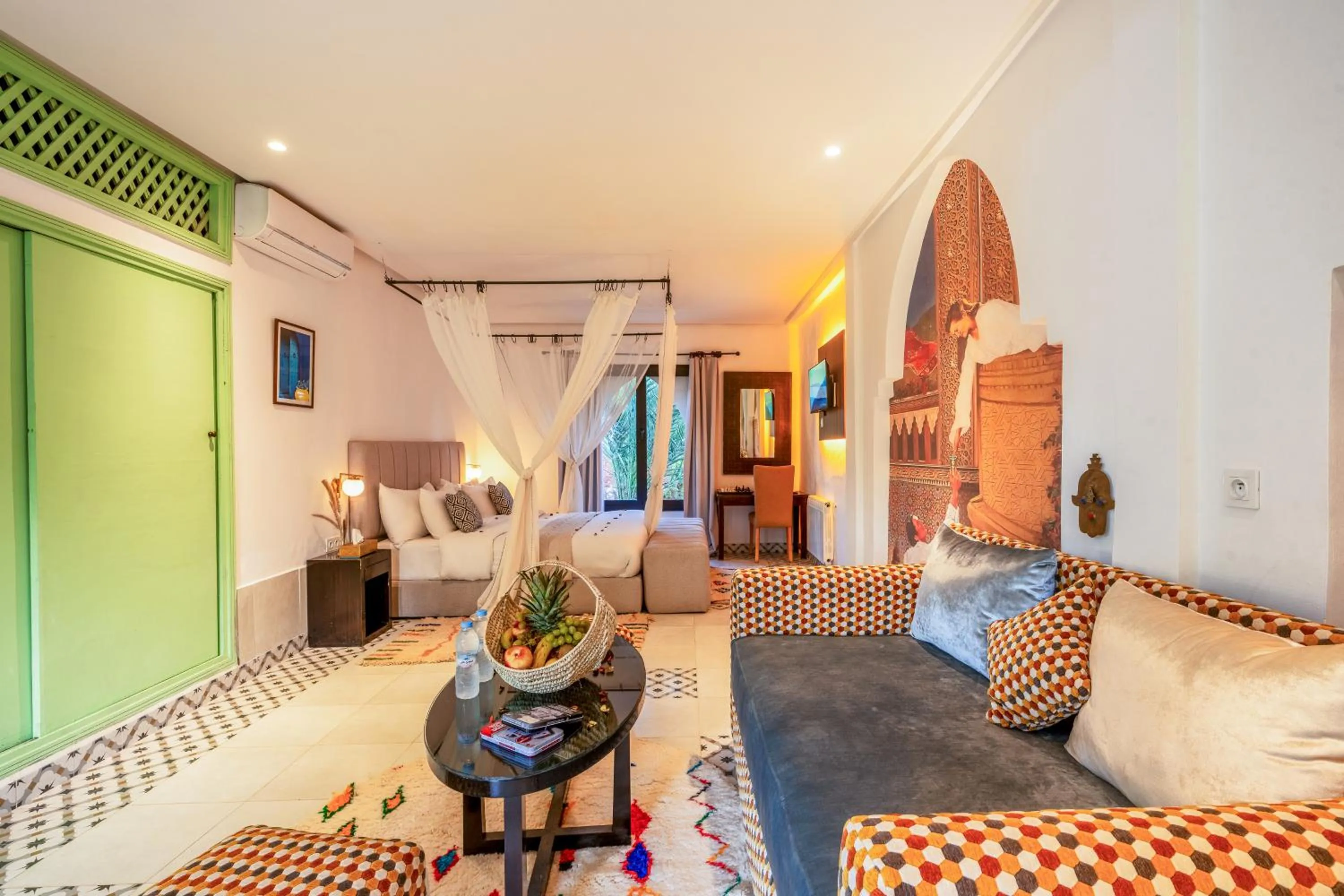 Bed in Taj Atlas Wellness Boutique Hôtel & Spa