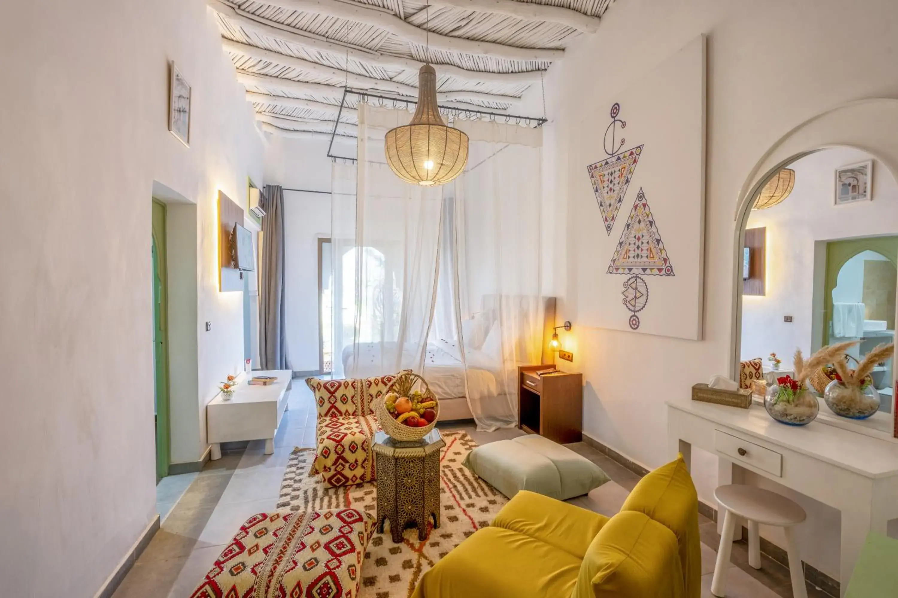 Bed in Taj Atlas Wellness Boutique Hôtel & Spa Bed in Taj Atlas Wellness Boutique Hôtel & Spa