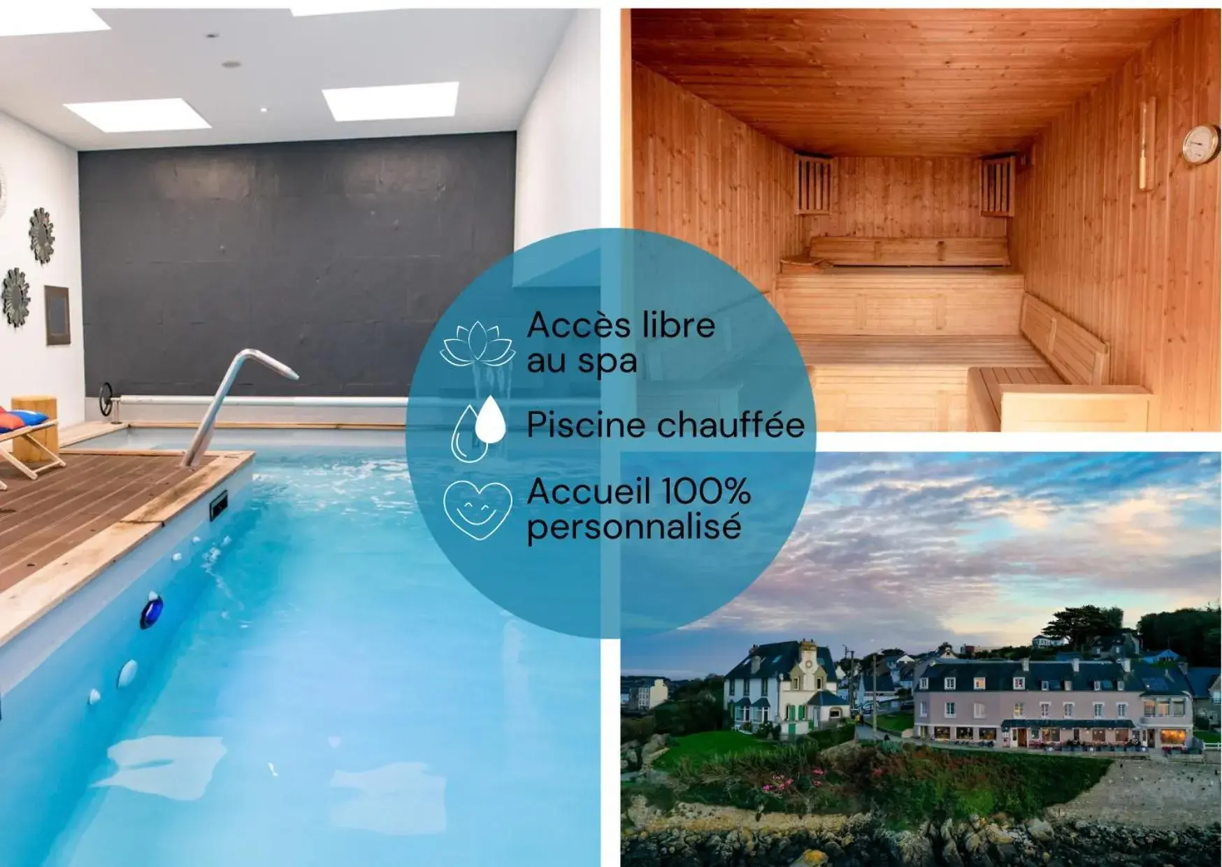 Swimming pool in Hôtel La Baie des Anges, son SPA marin & sa piscine couverte et chauffée Swimming pool in Hôtel La Baie des Anges, son SPA marin & sa piscine couverte et chauffée