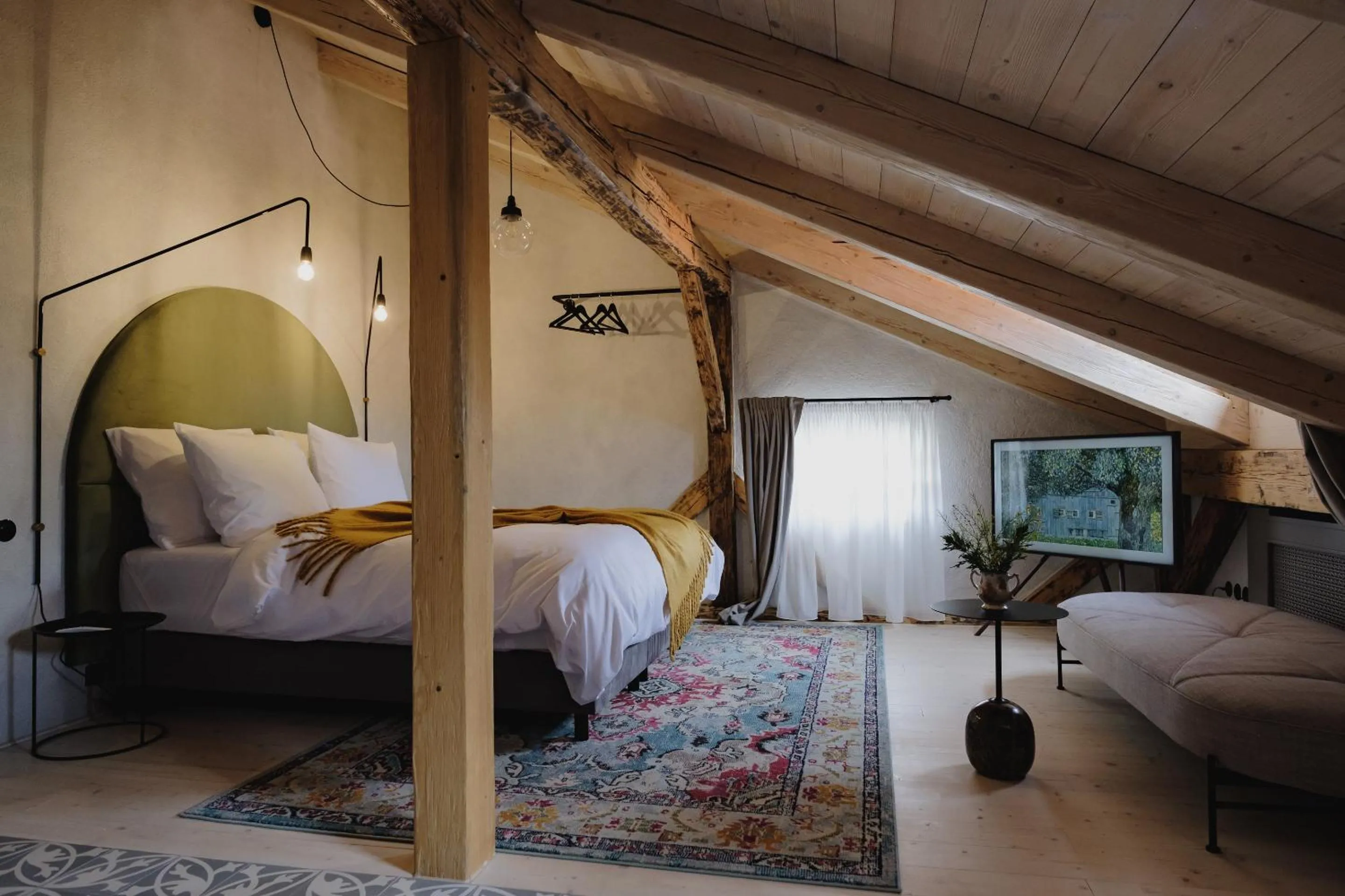 Bed in Monastery Garden Bistro & Rooms