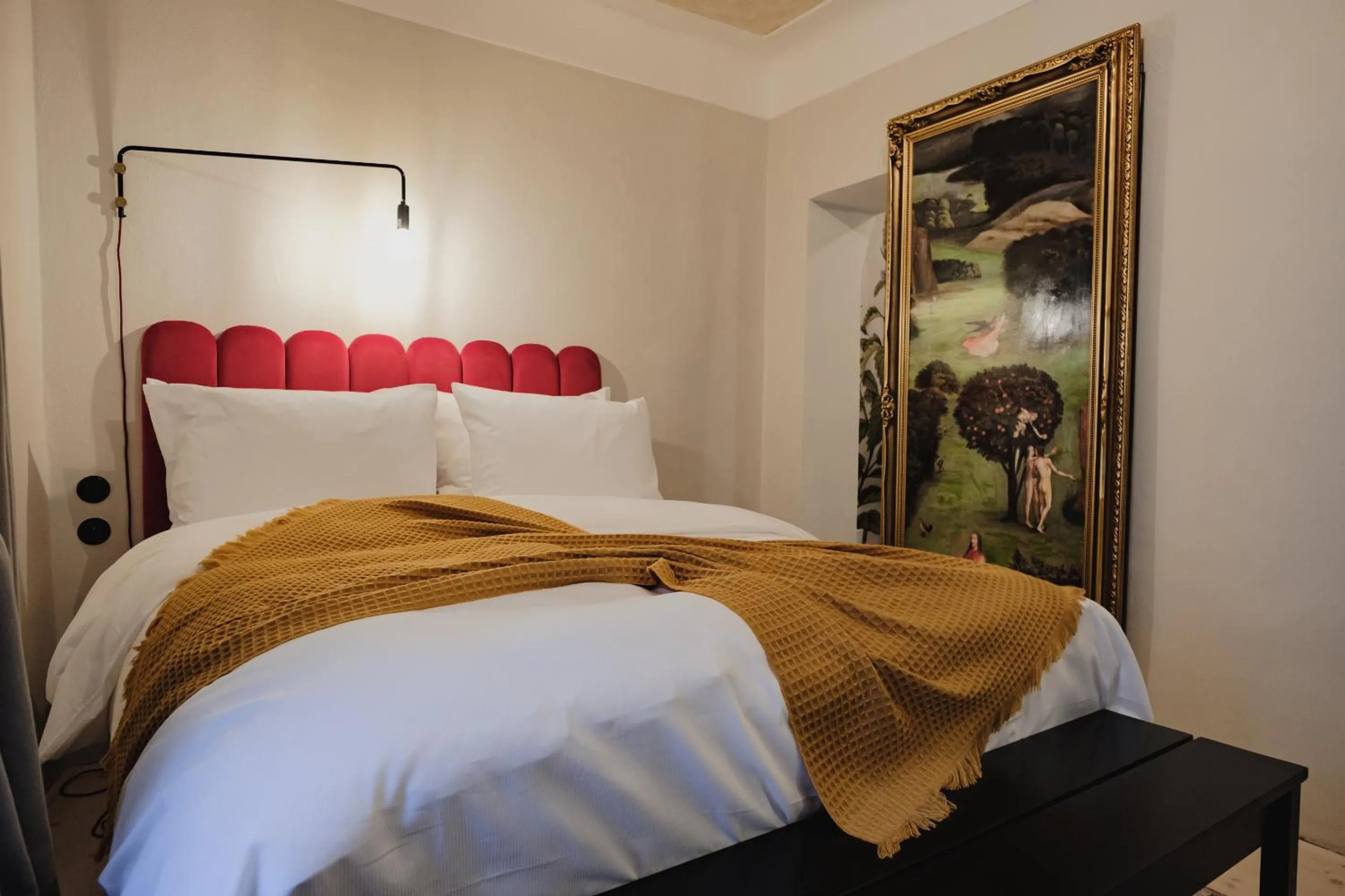 Bed in Monastery Garden Bistro & Rooms