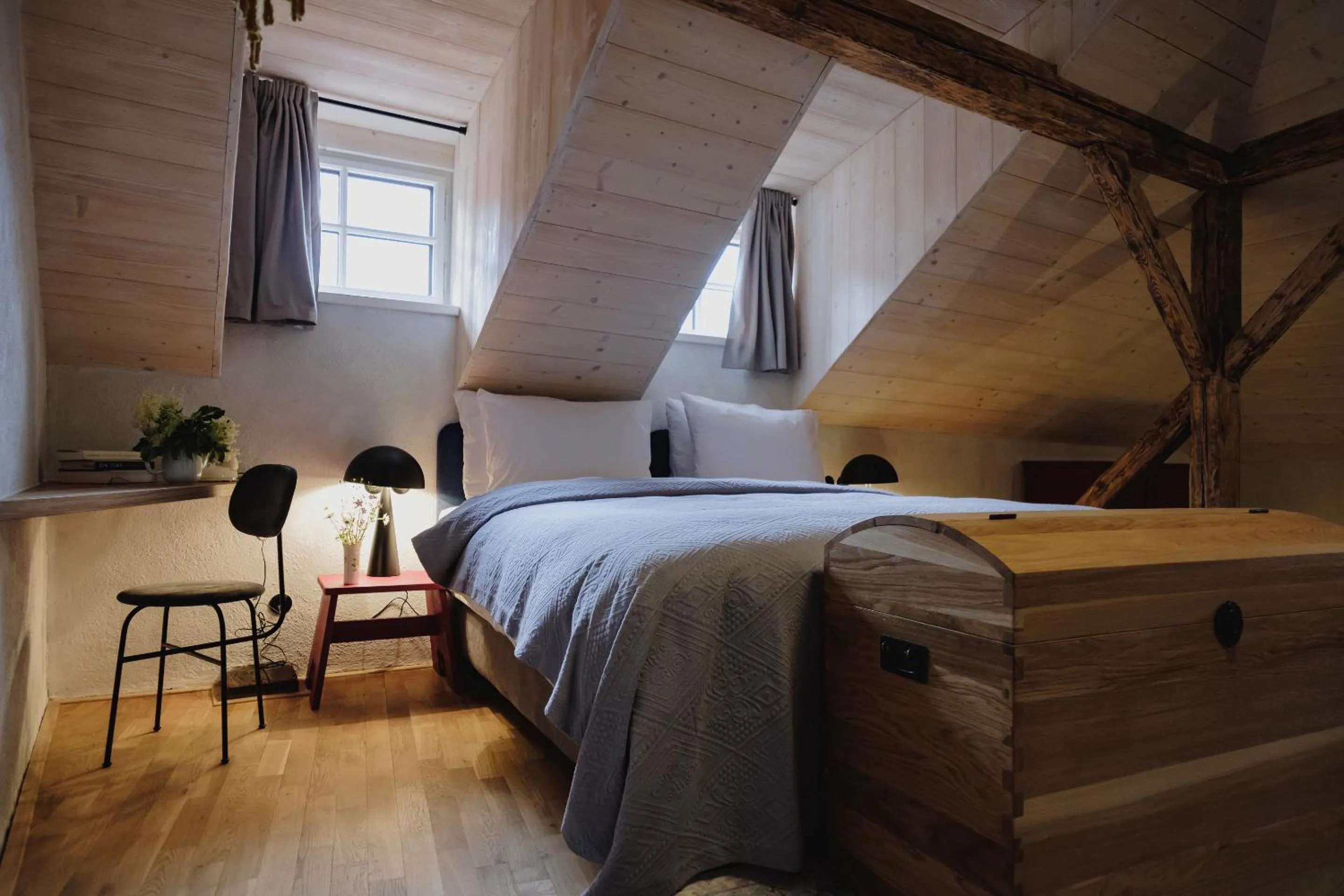 Bed in Monastery Garden Bistro & Rooms