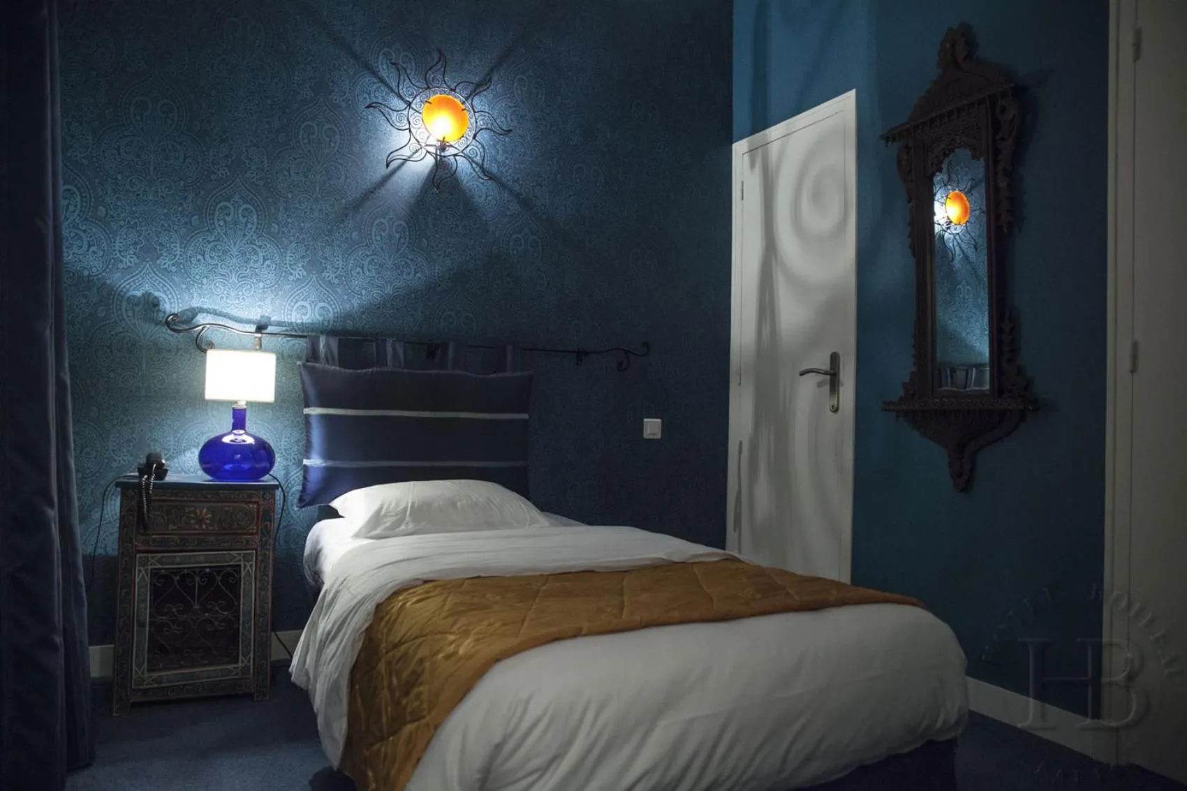 Bedroom, Bed in Hotel Boileau