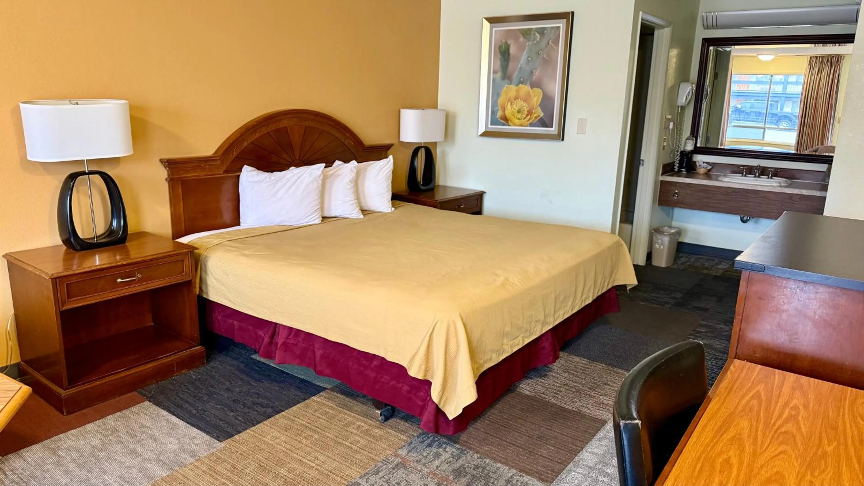 Bed in Thunderbird Motel