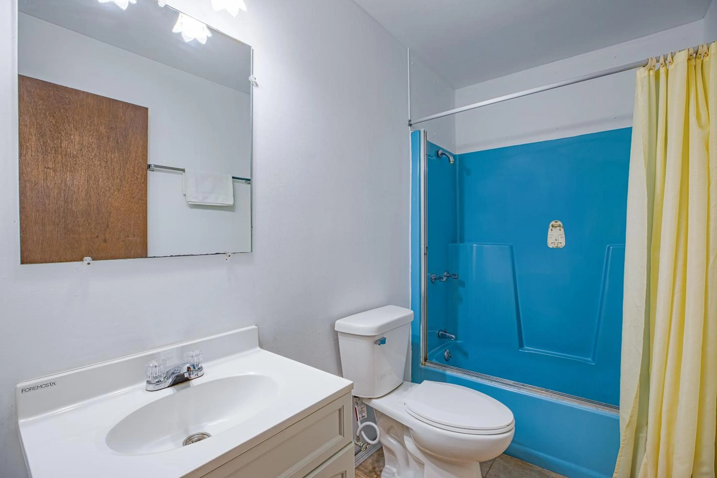 Bathroom in Love Hotels Tomahawk by OYO at Lake Mohawksin WI