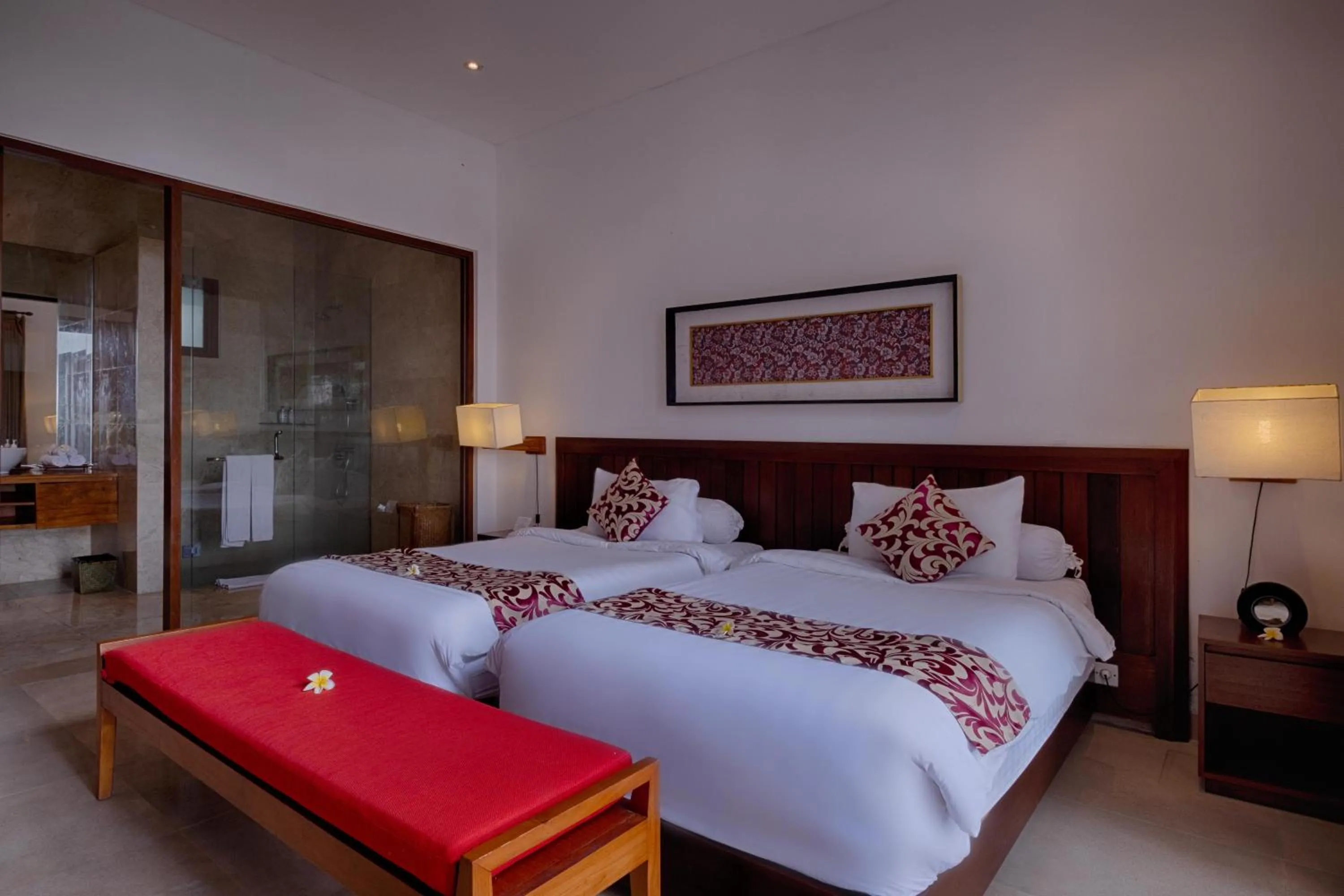 Bed in Keramas Beachfront Villa by Sanga Sanga Hospitality