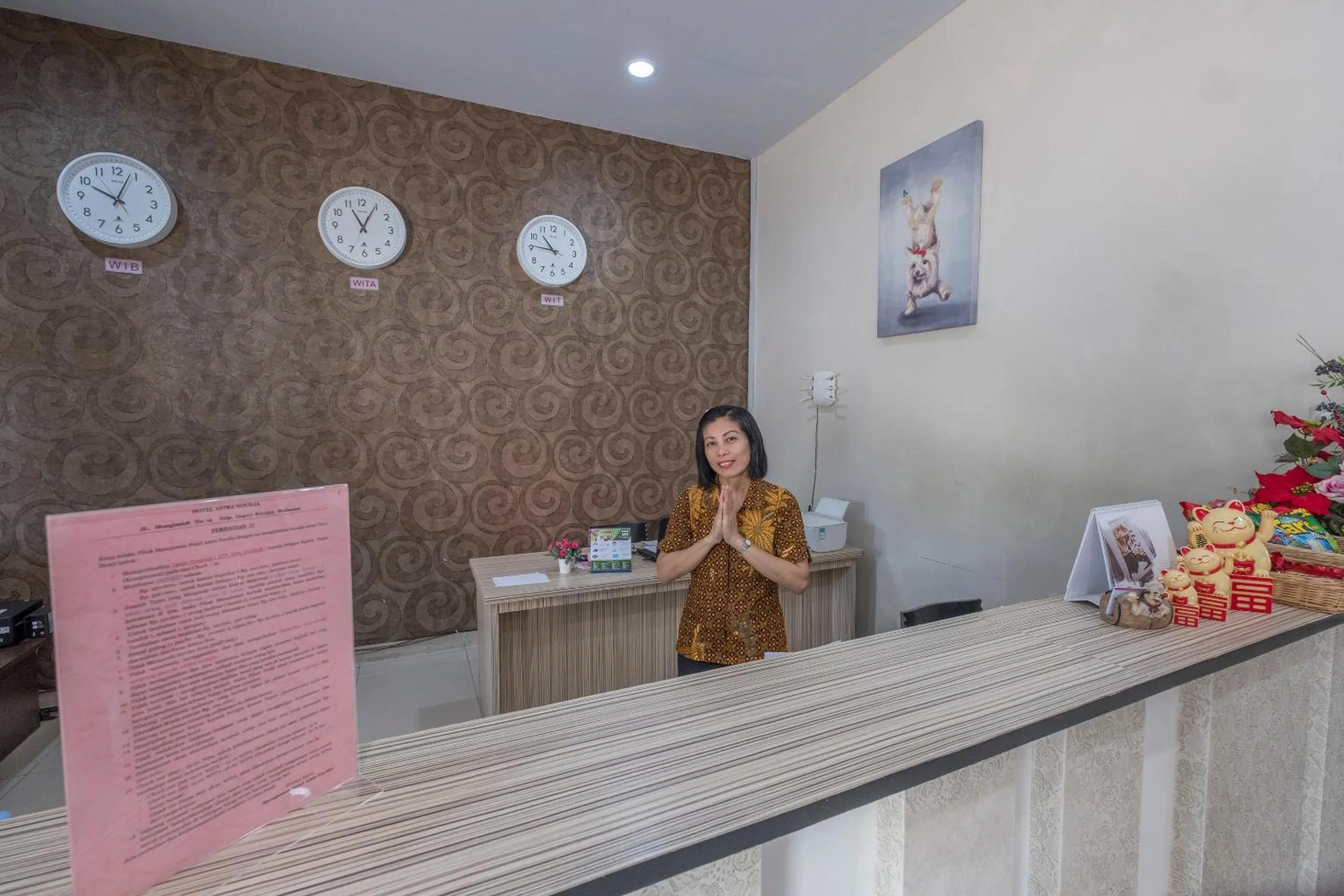 Lobby or reception in Hotel O Makassar near Pantai Losari formerly Hotel Astra Novilia
