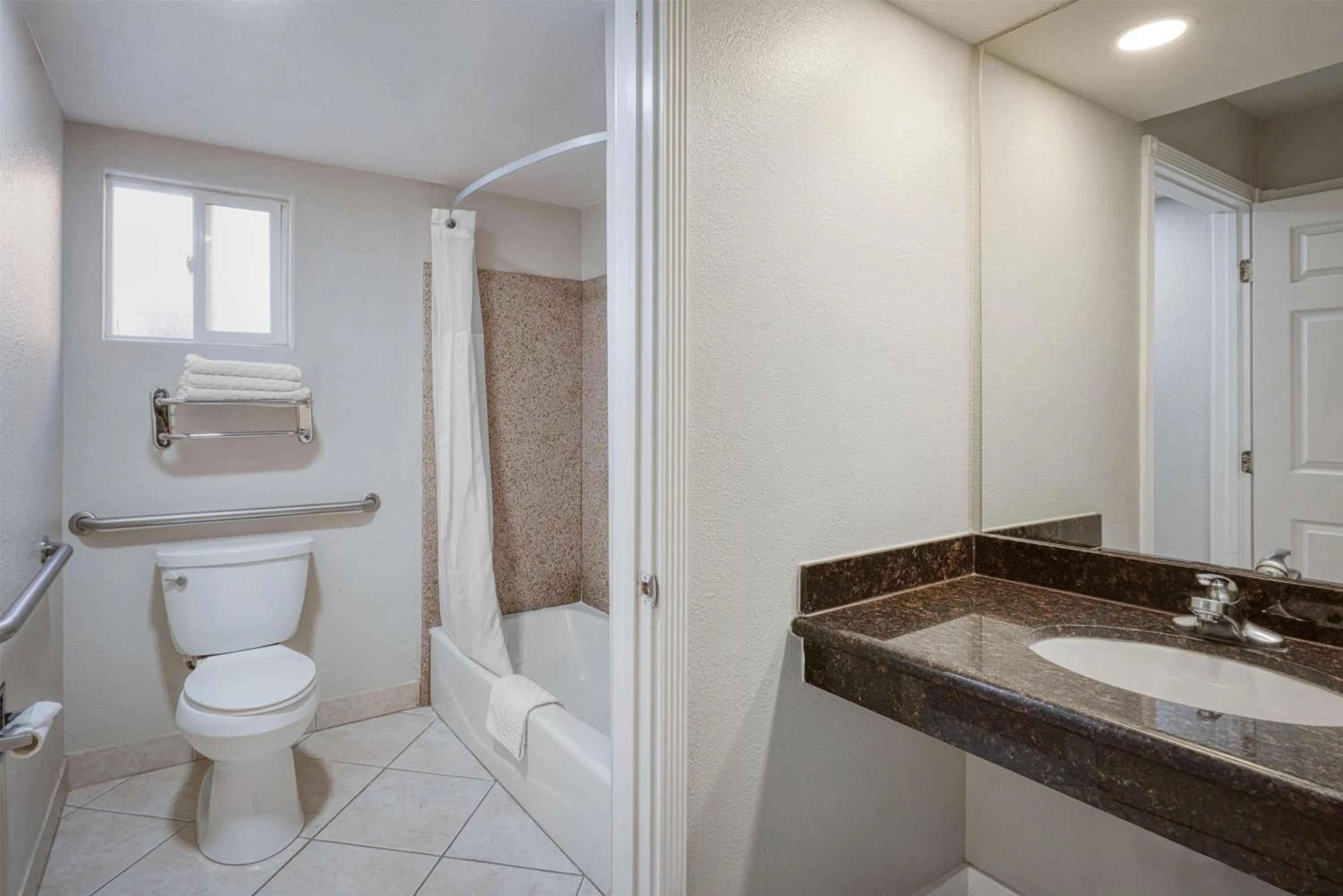 Bathroom in SureStay Hotel by Best Western San Rafael