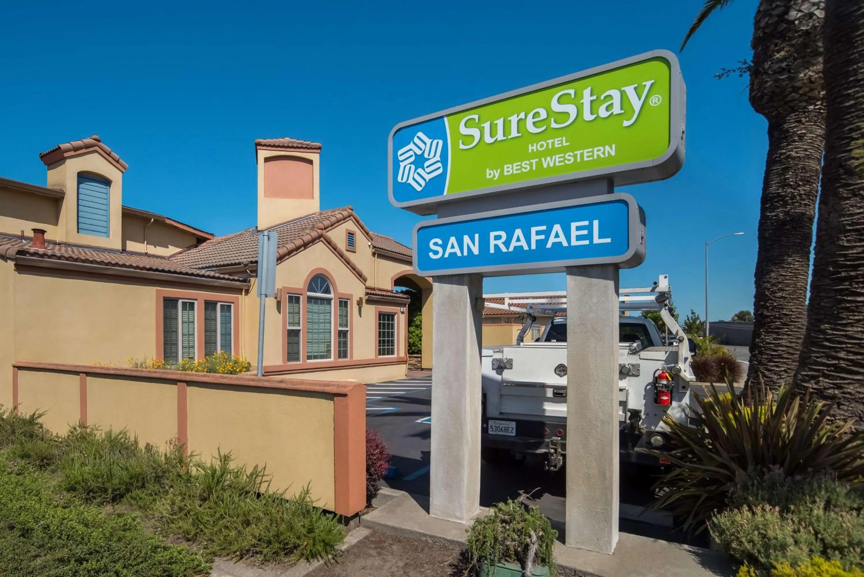 Property building in SureStay Hotel by Best Western San Rafael
