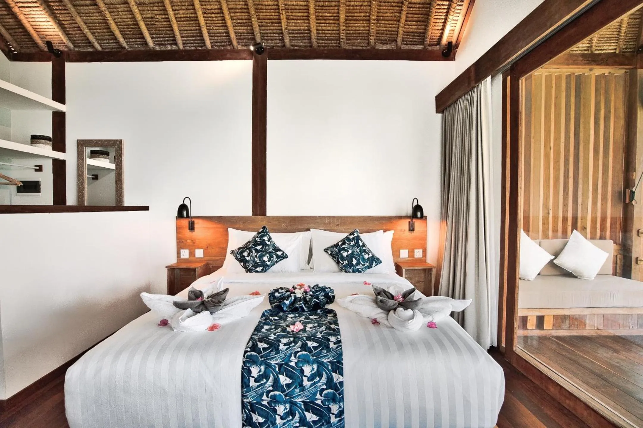 Bed in Segara Lombok Beach Resort