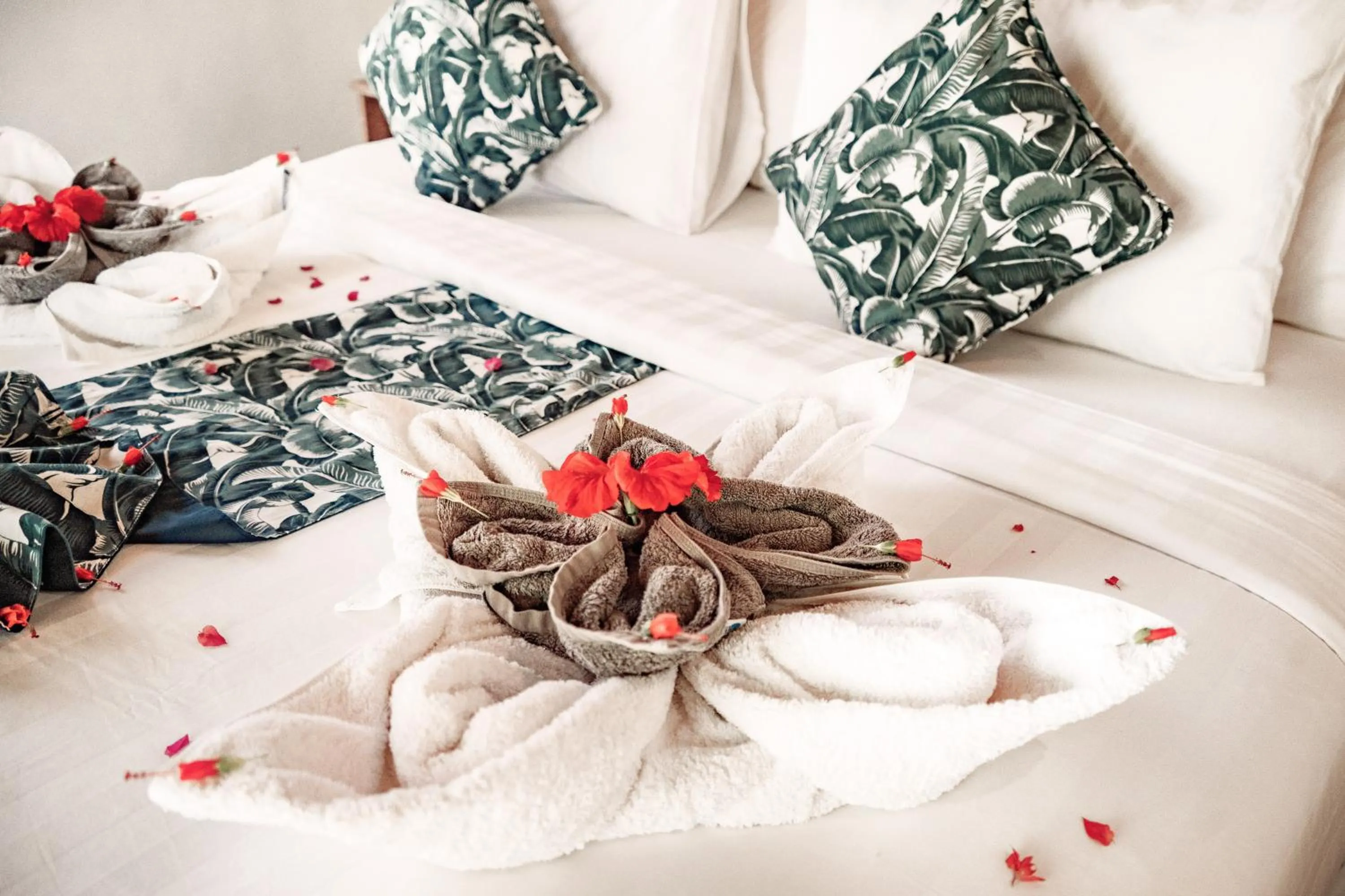 Bed in Segara Lombok Beach Resort