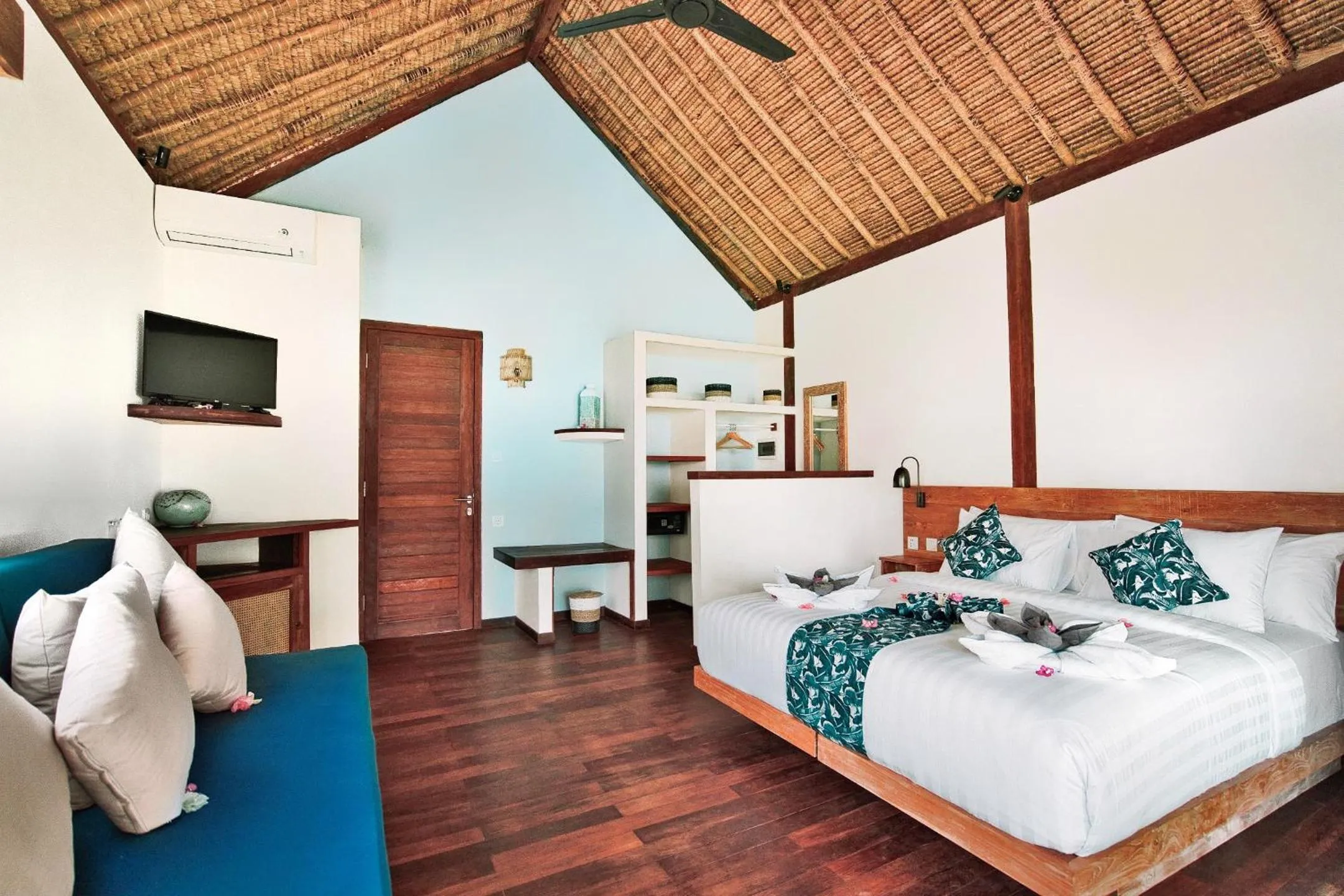 Bed in Segara Lombok Beach Resort