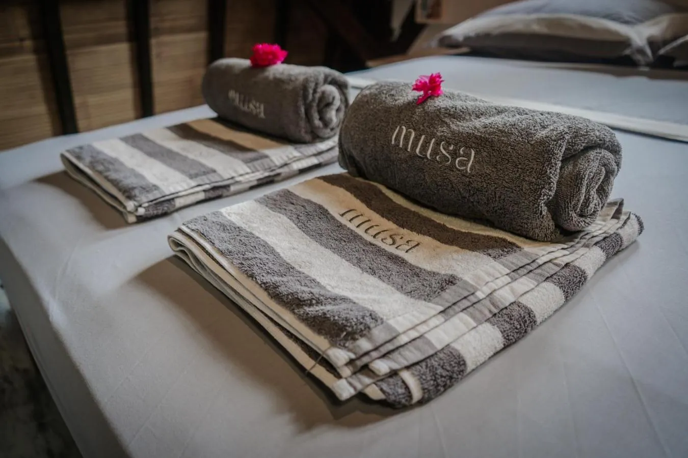 Bed in Musa Villas and Bungalows Gili Air