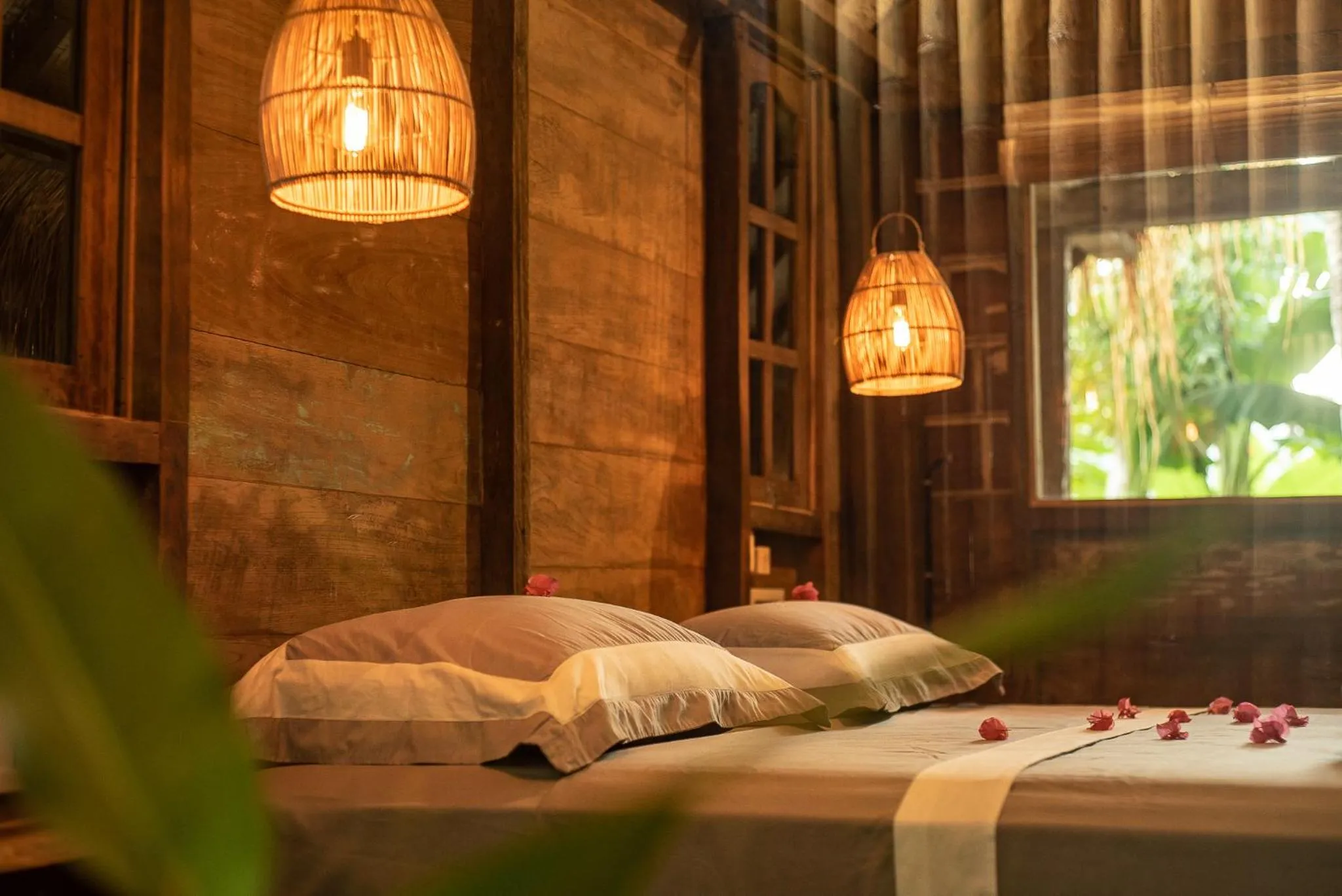 Bed in Musa Villas and Bungalows Gili Air