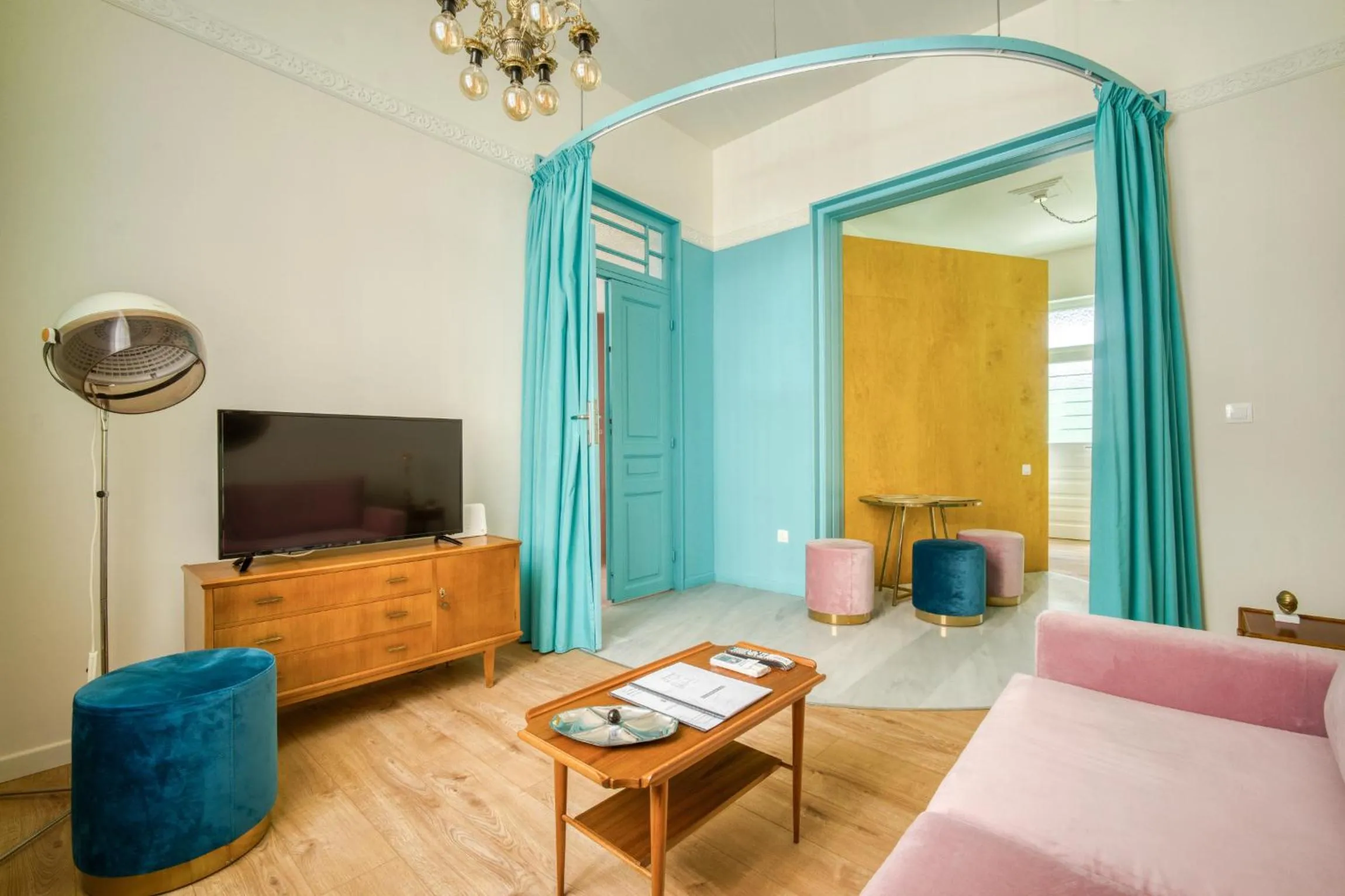 Living room, Bed in KERAMOS Athens