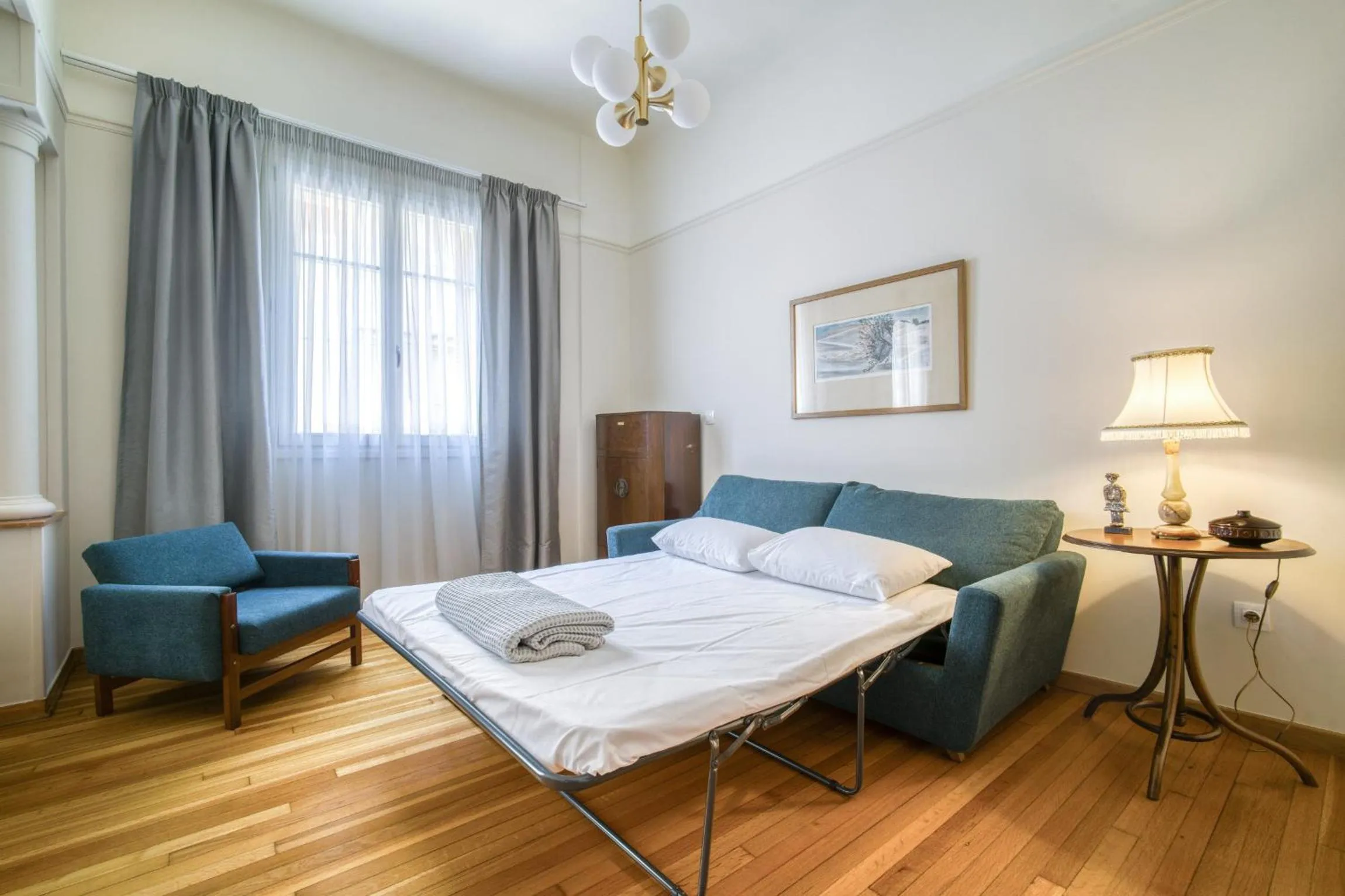 Living room, Bed in KERAMOS Athens