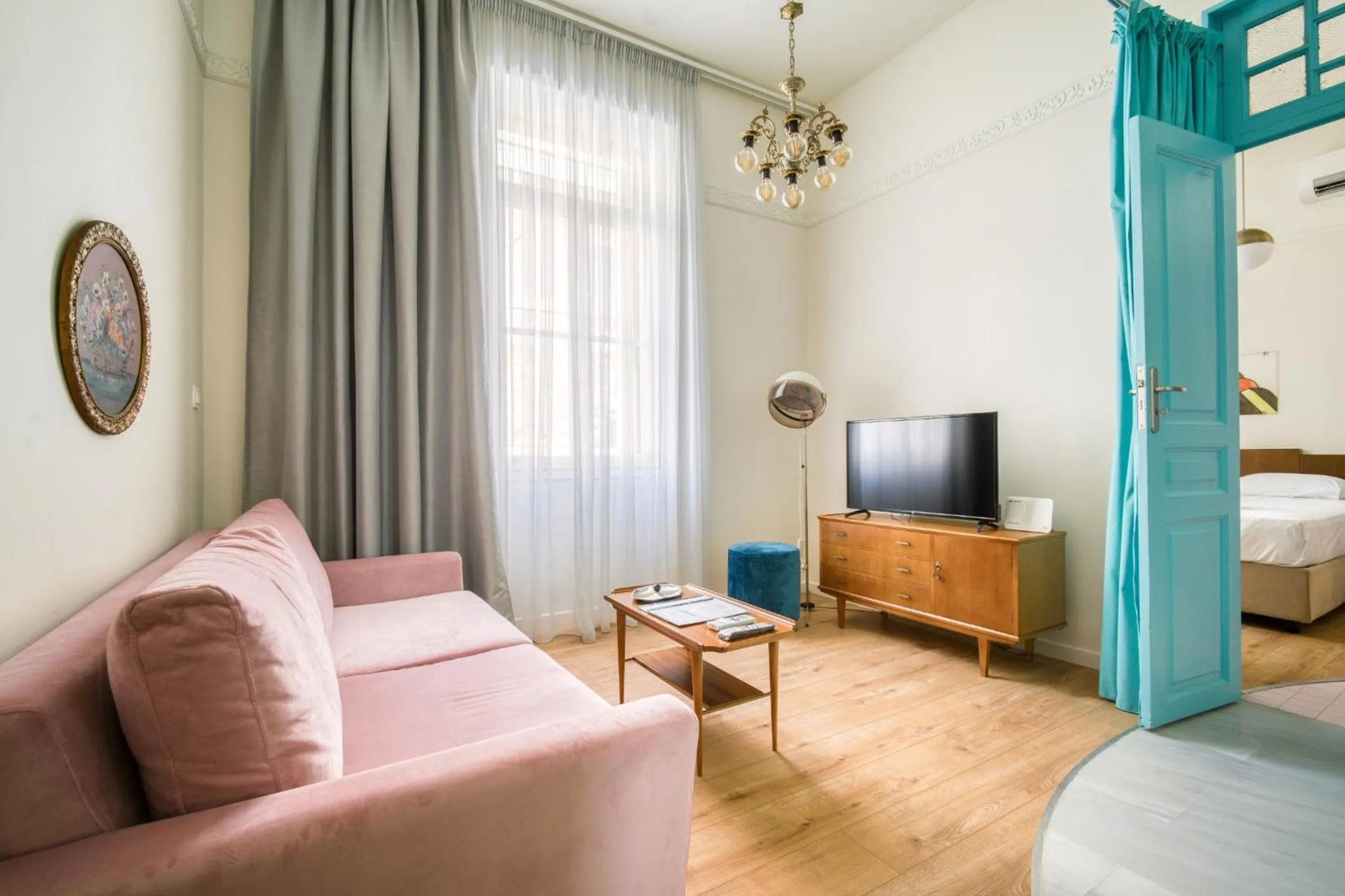 Living room, Bed in KERAMOS Athens