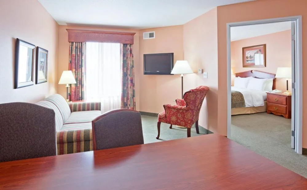 Bed in GrandStay Hotel & Suites Downtown Sheboygan