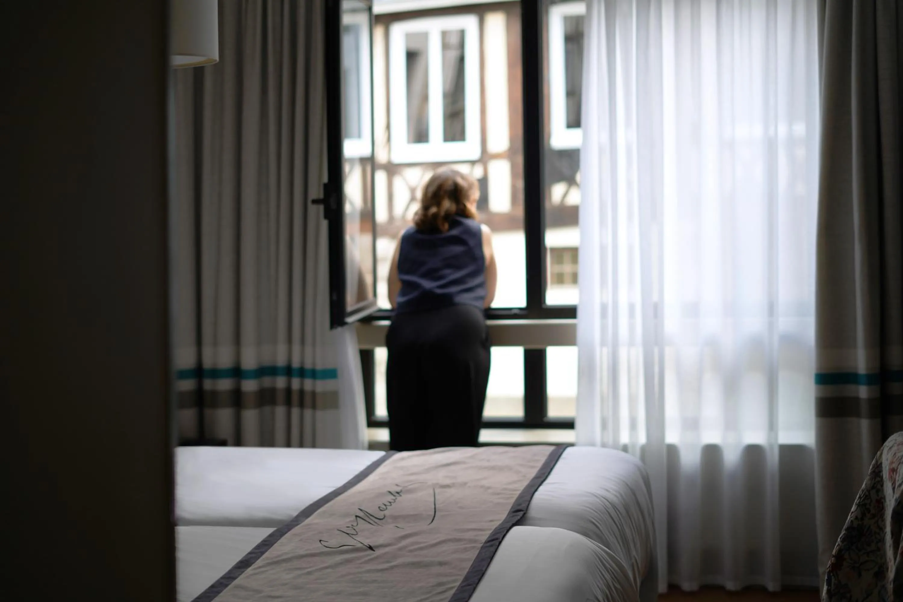 Balcony/Terrace, Bed in Hôtel Littéraire Gustave Flaubert, BW Signature Collection