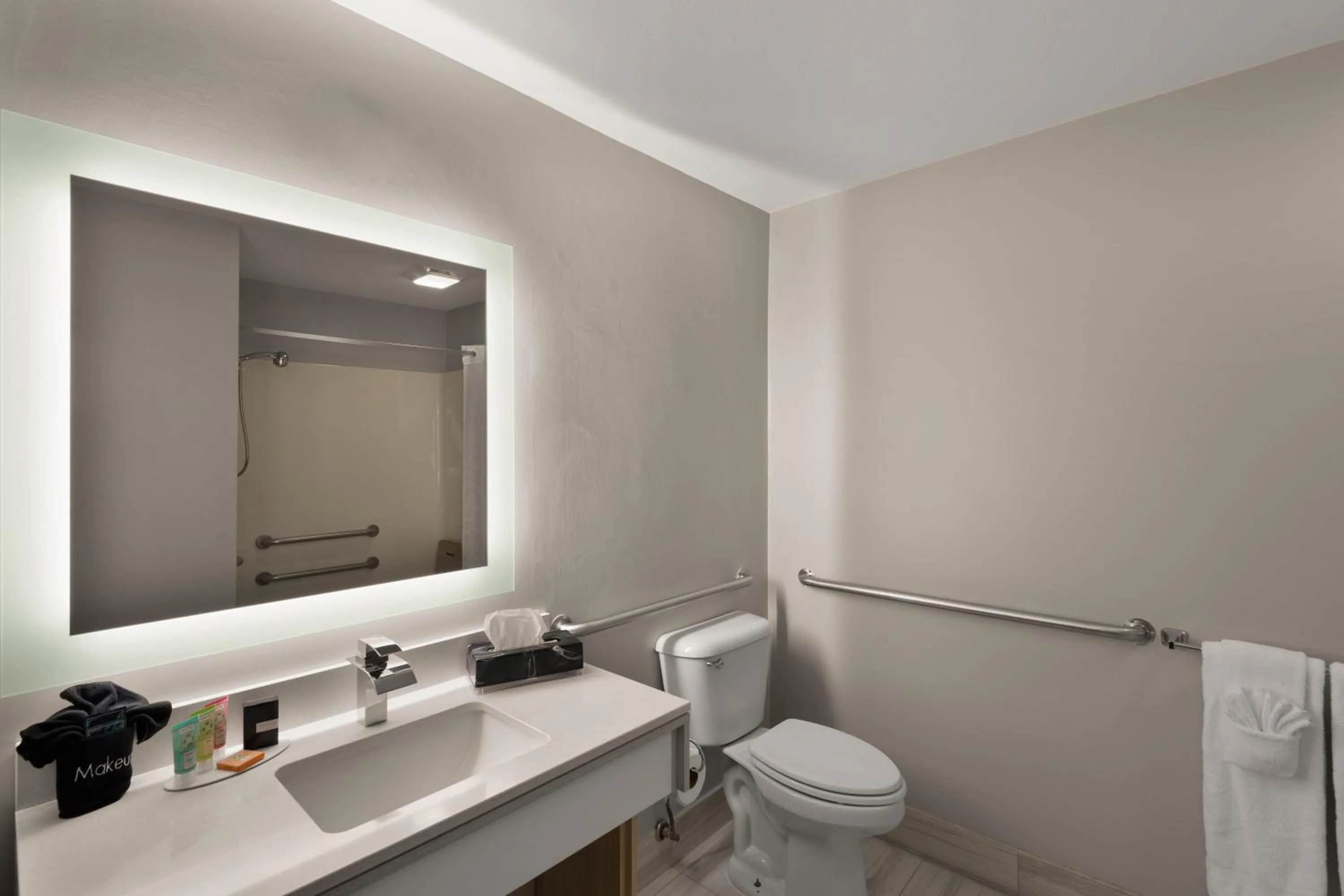 Toilet in Wyndham Garden Galena Hotel & Day Spa