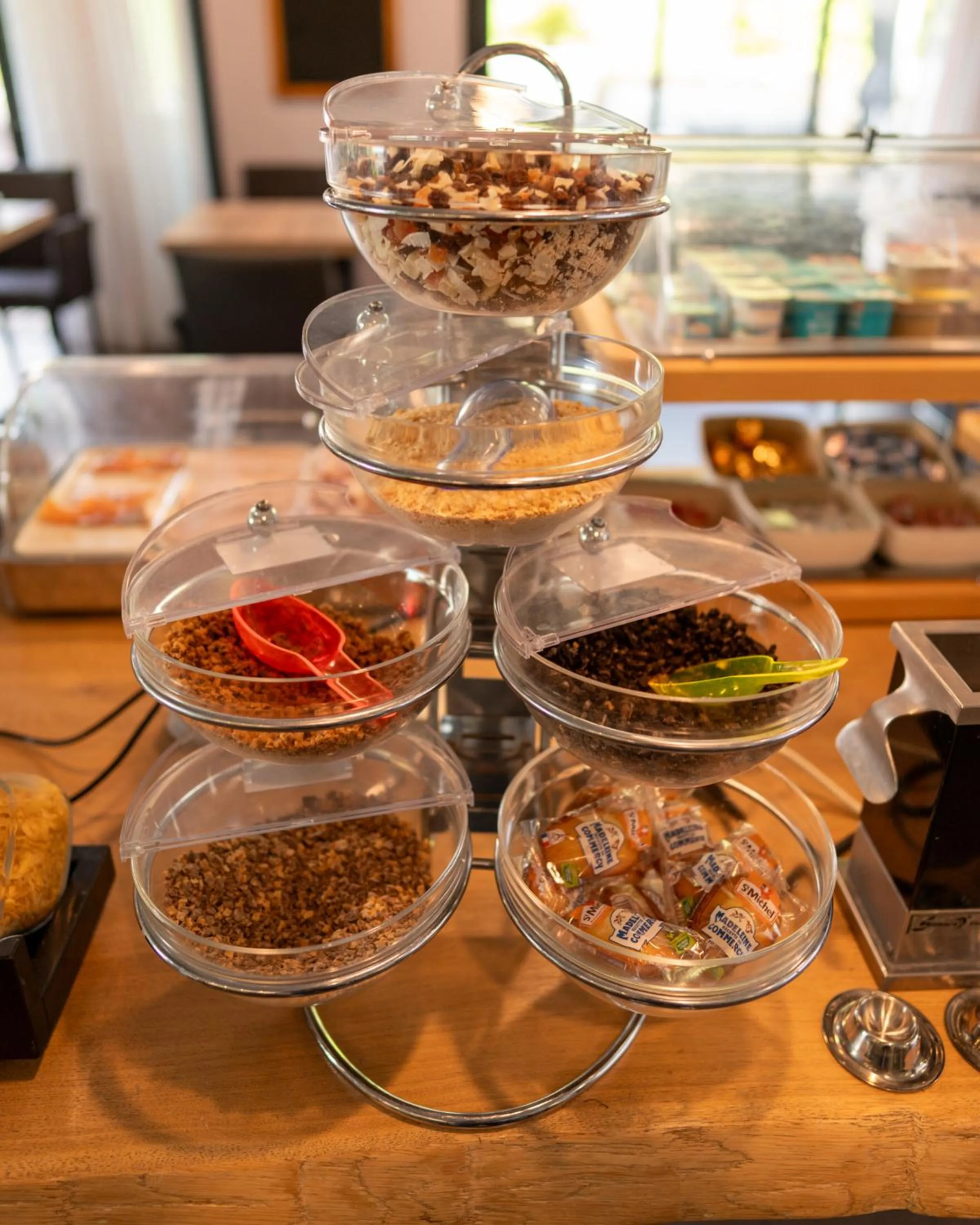 Buffet breakfast in Kyriad Lyon Sud Sainte Foy