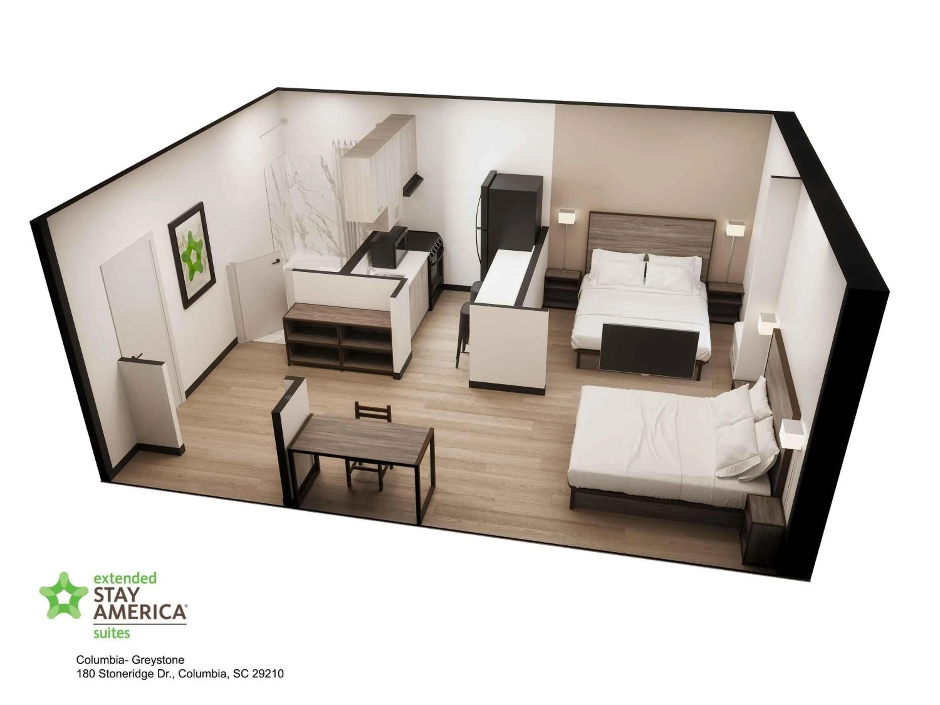 Bedroom, Bed in Extended Stay America Suites - Columbia - Greystone