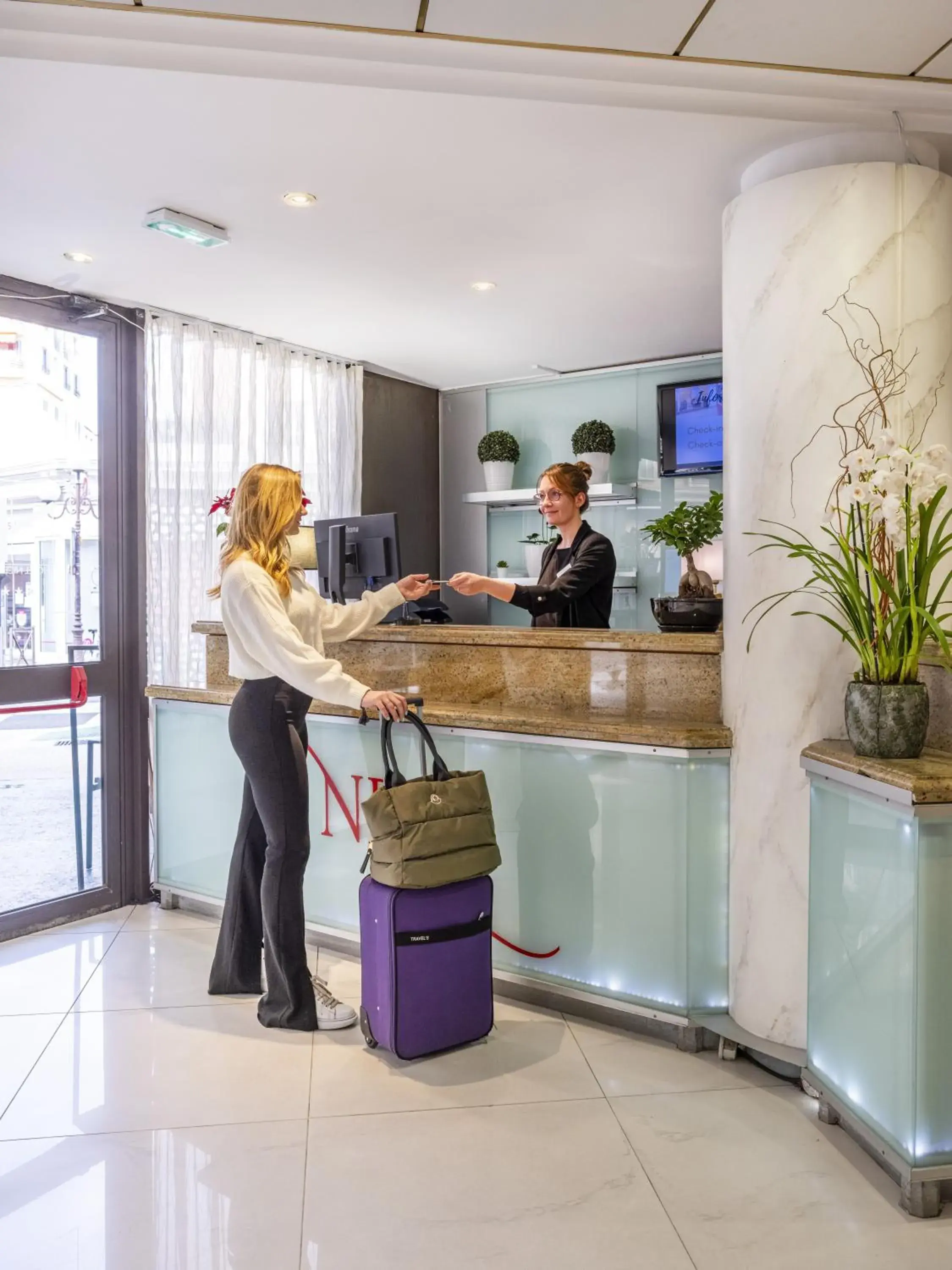 Lobby or reception in Hotel Nice Riviera Lobby or reception in Hotel Nice Riviera