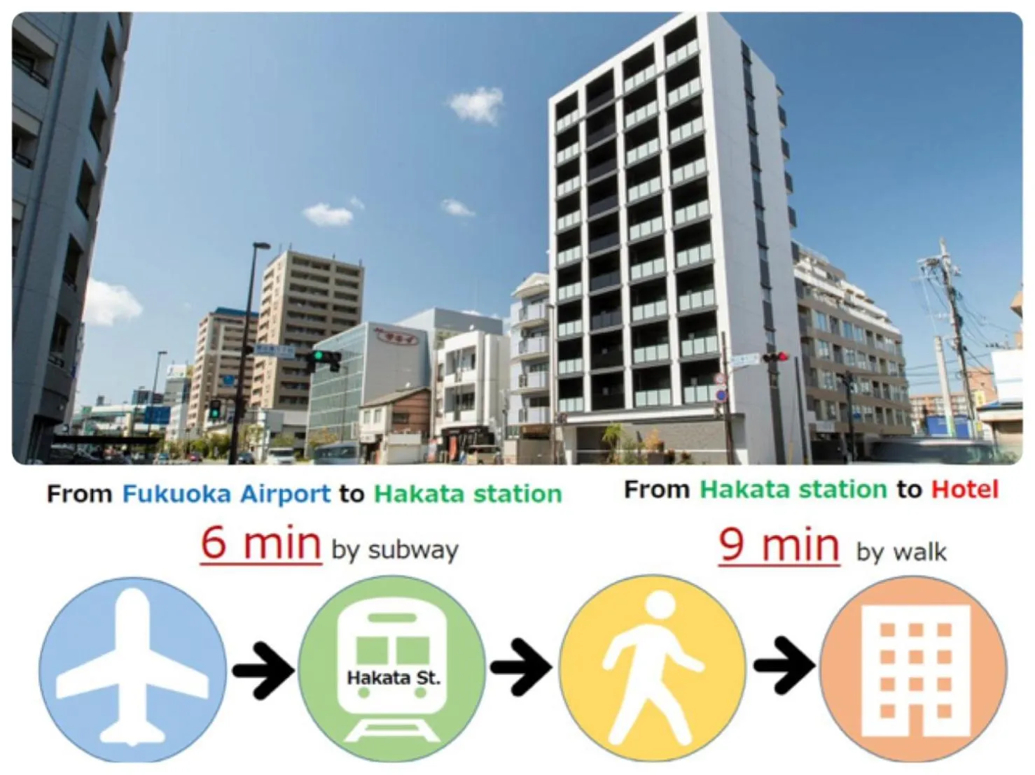 Street view in SG RESIDENCE INN HAKATA