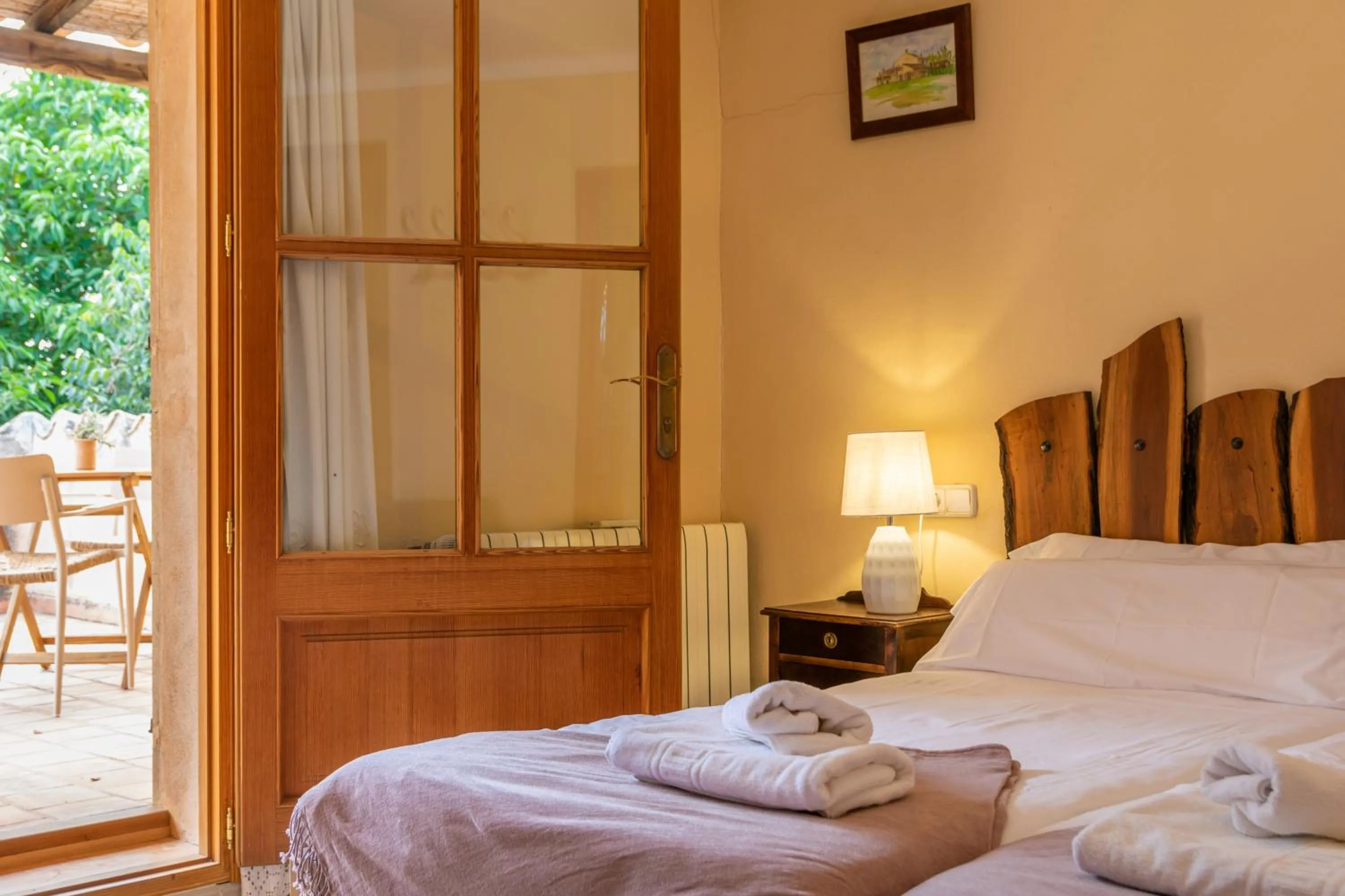 Balcony/Terrace, Bed in Finca es Rafal, Agroturisme