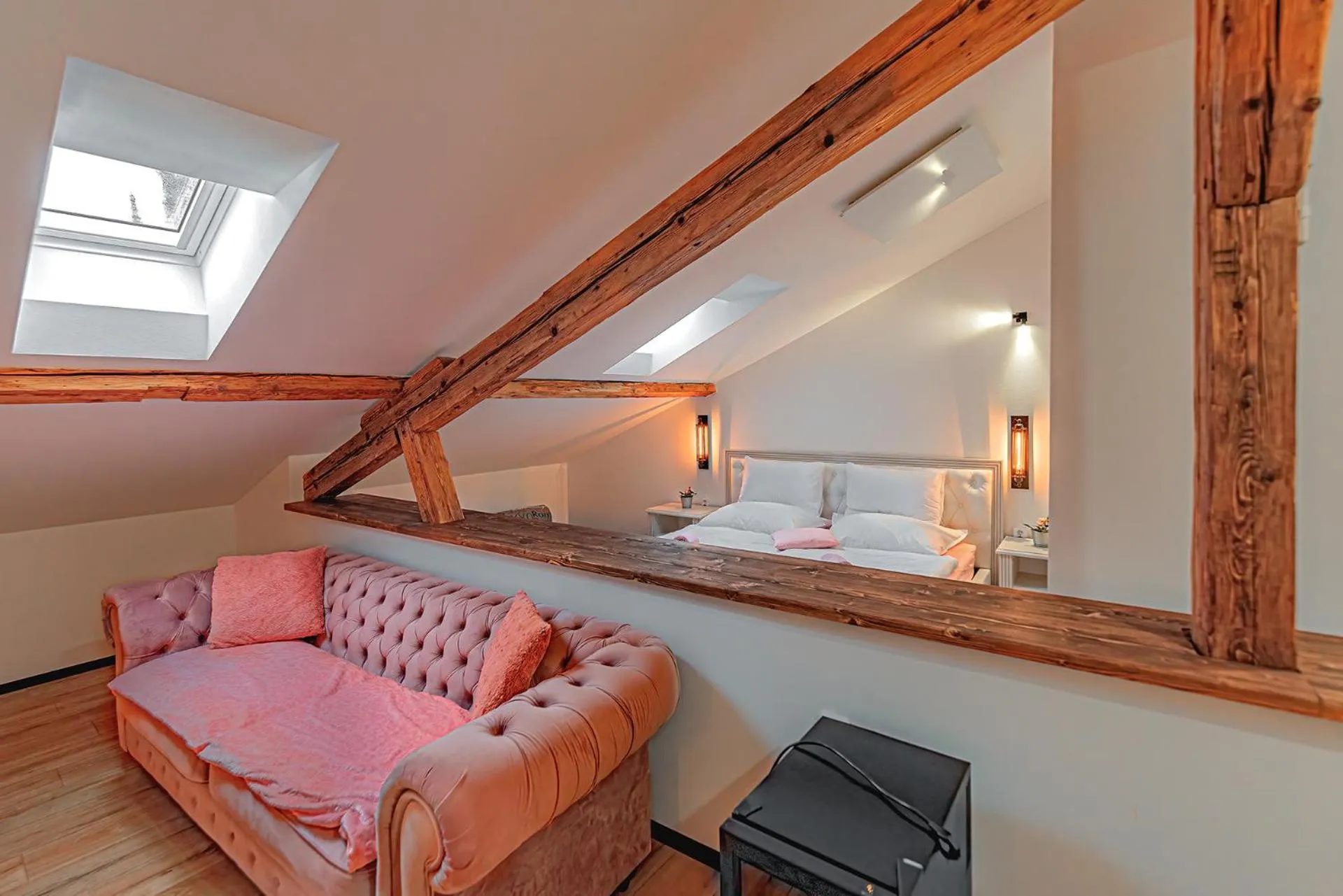 Seating area, Bed in Rezidence Znojmo SPA privat wellness