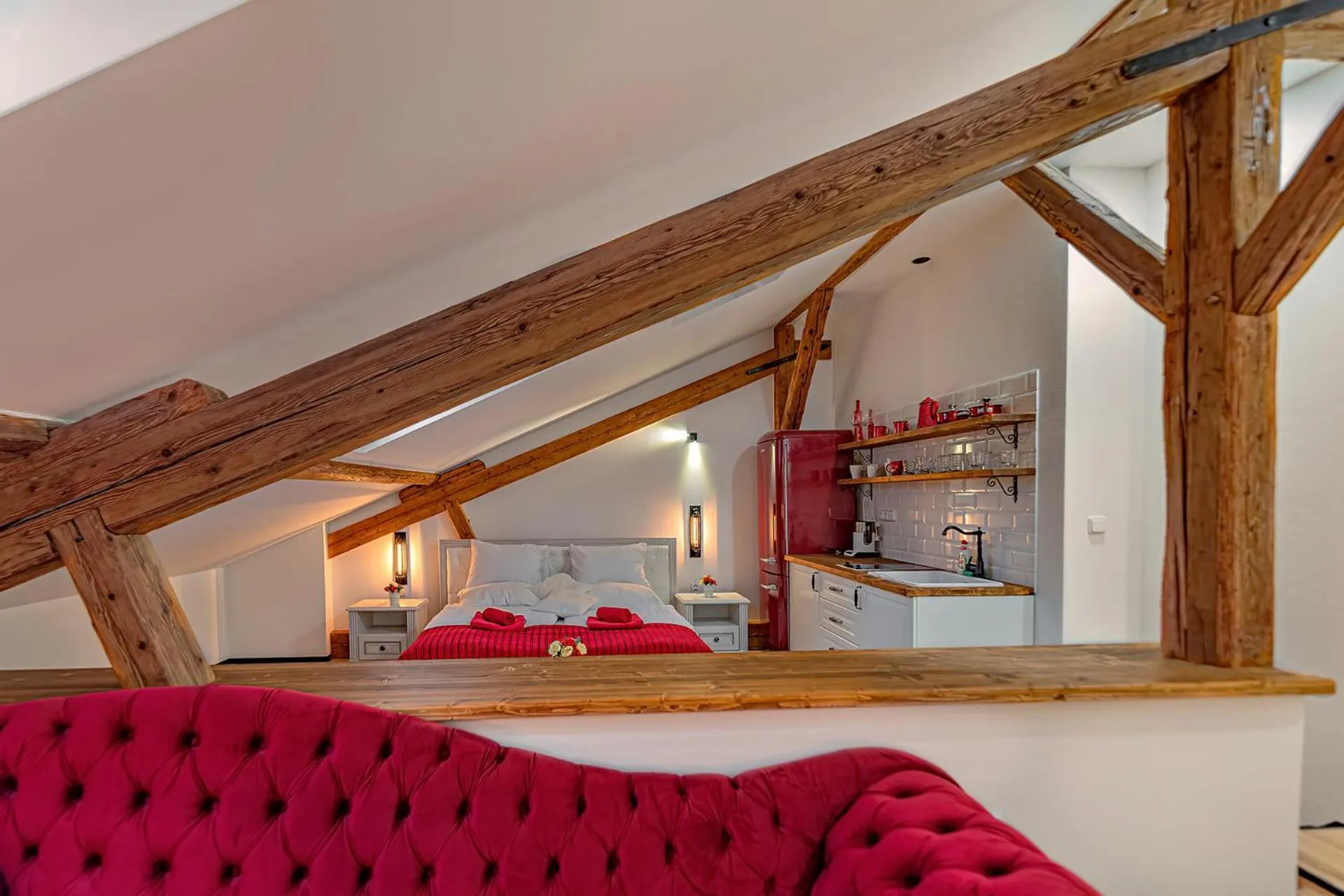 Seating area, Bed in Rezidence Znojmo SPA privat wellness