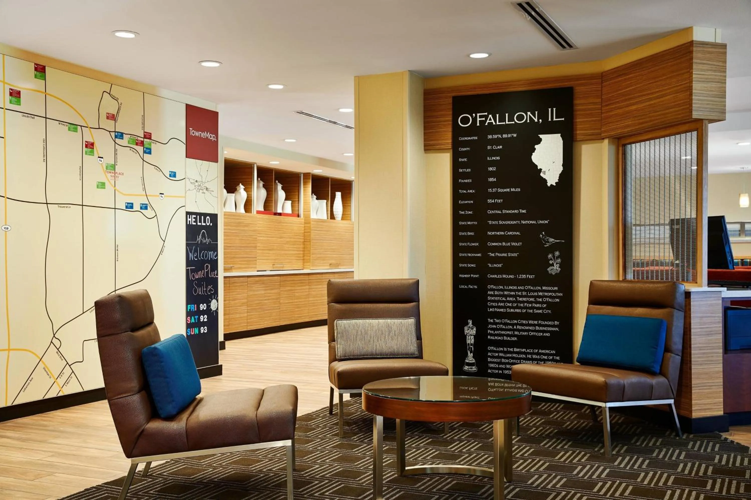 Lobby or reception in TownePlace Suites by Marriott St. Louis O'Fallon