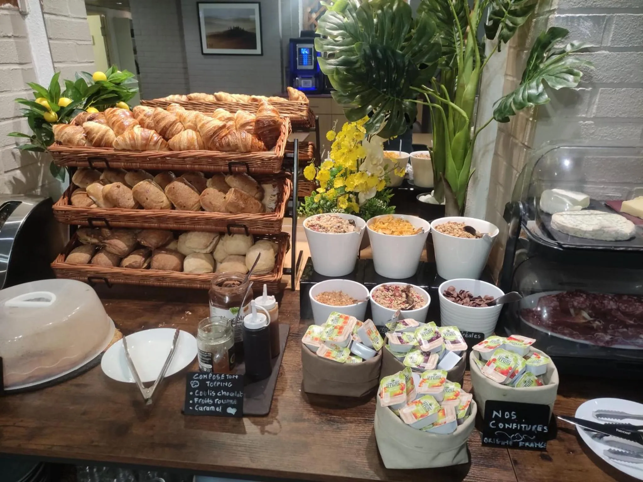 Buffet breakfast in Kyriad Hotel Montpellier Centre Antigone