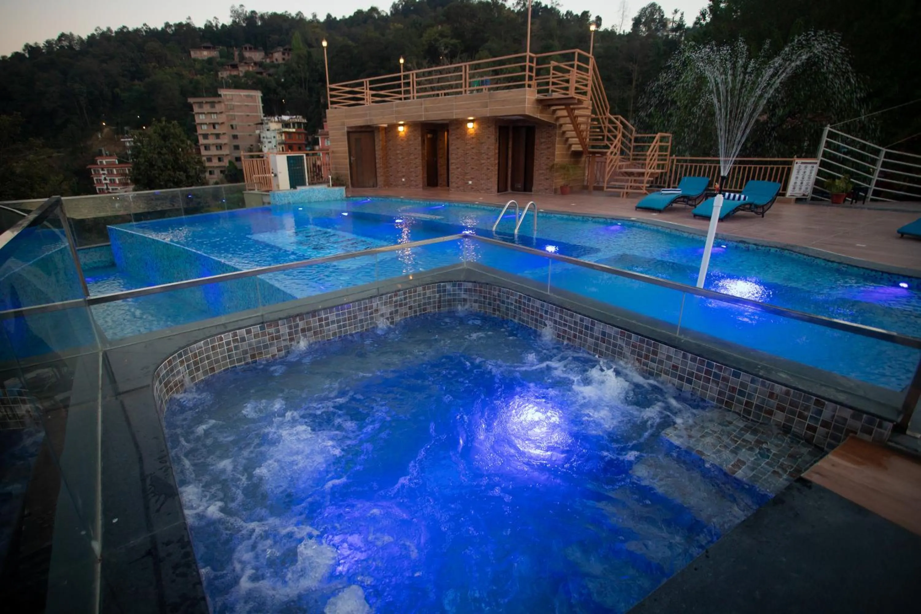 Pool view in Hotel Sarathi