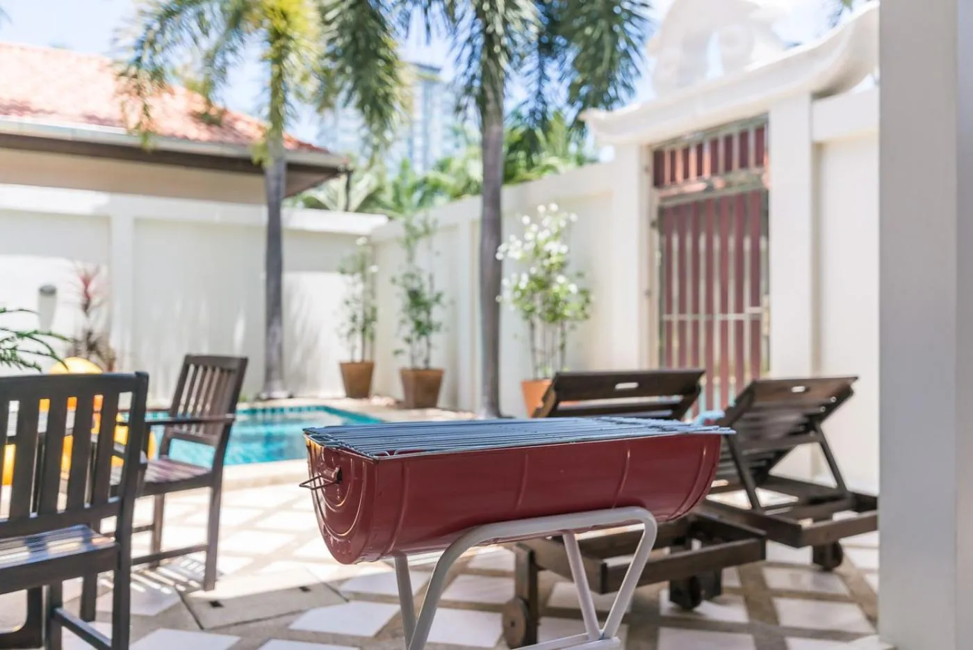 BBQ facilities in AnB poolvilla 2BR with private beach in pratamnak