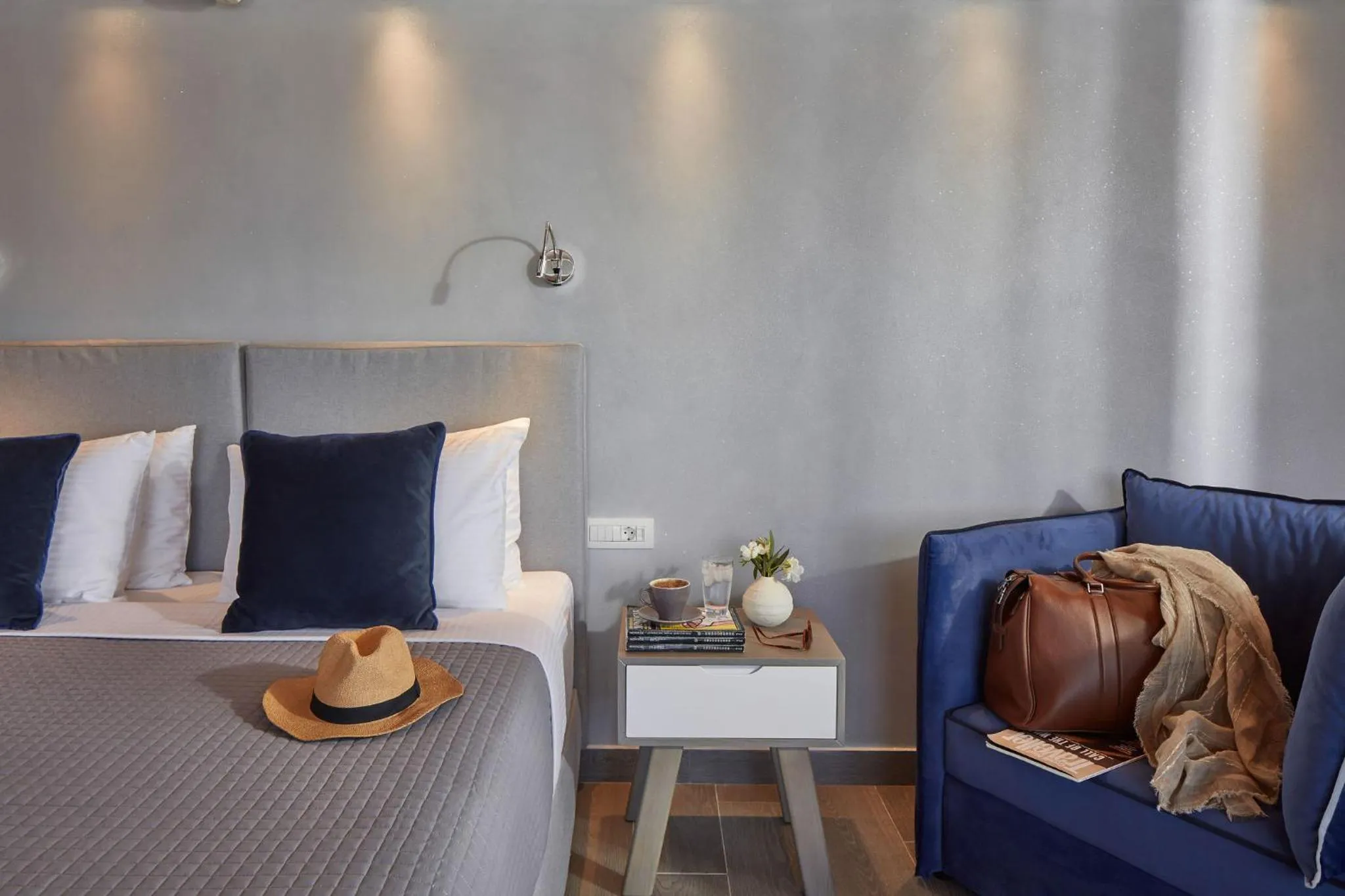 Bed in ALKINOI RESORT AND SPA