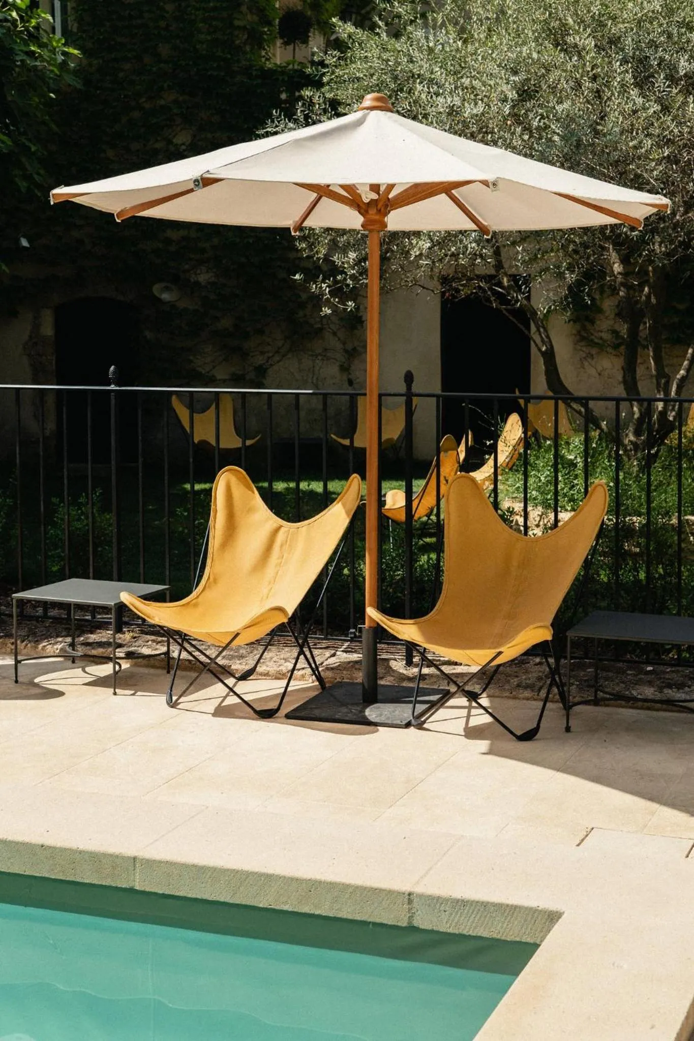 Swimming pool in Le Moulin, Lourmarin, a Beaumier Hotel