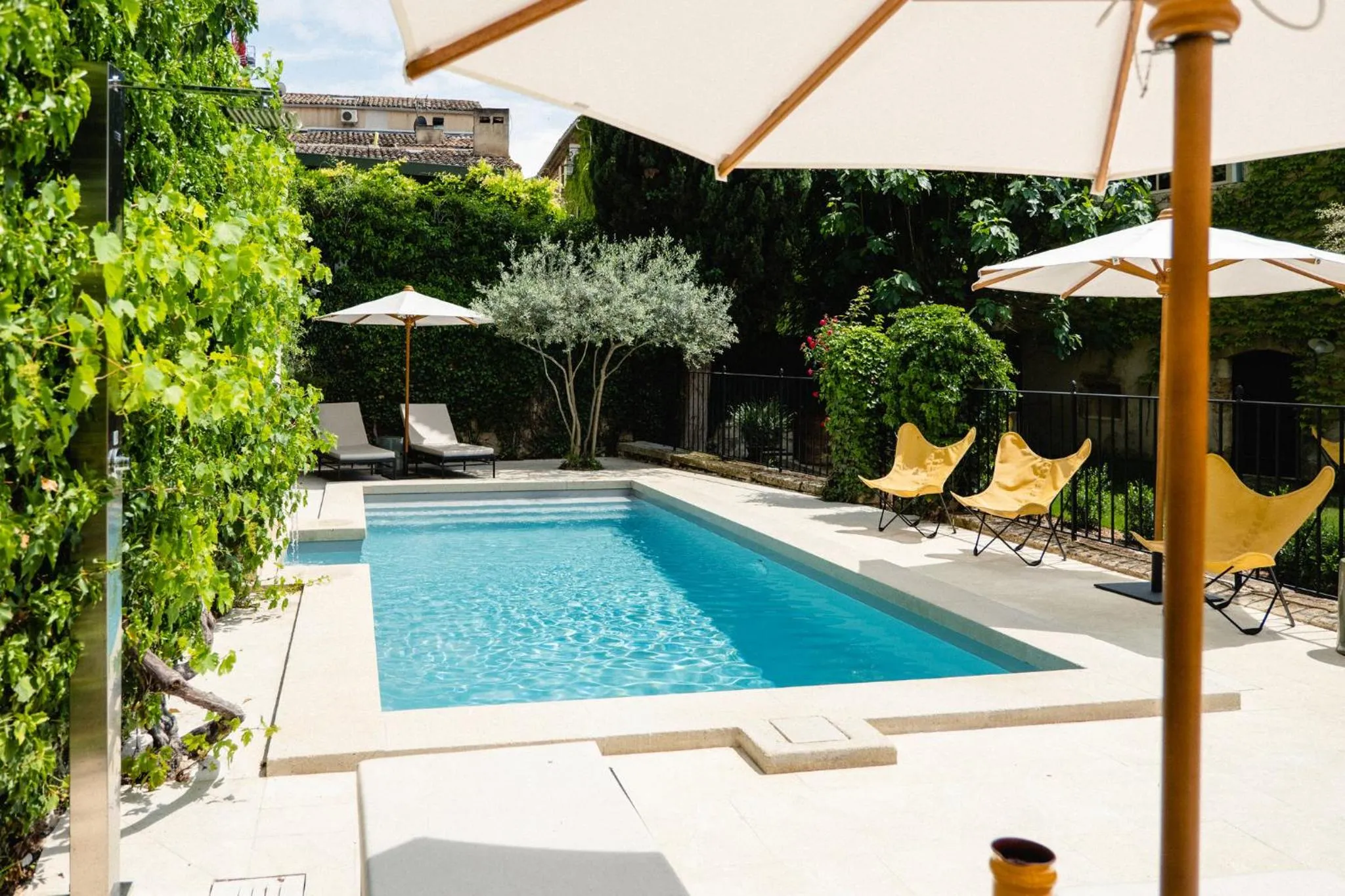 Swimming pool in Le Moulin, Lourmarin, a Beaumier Hotel