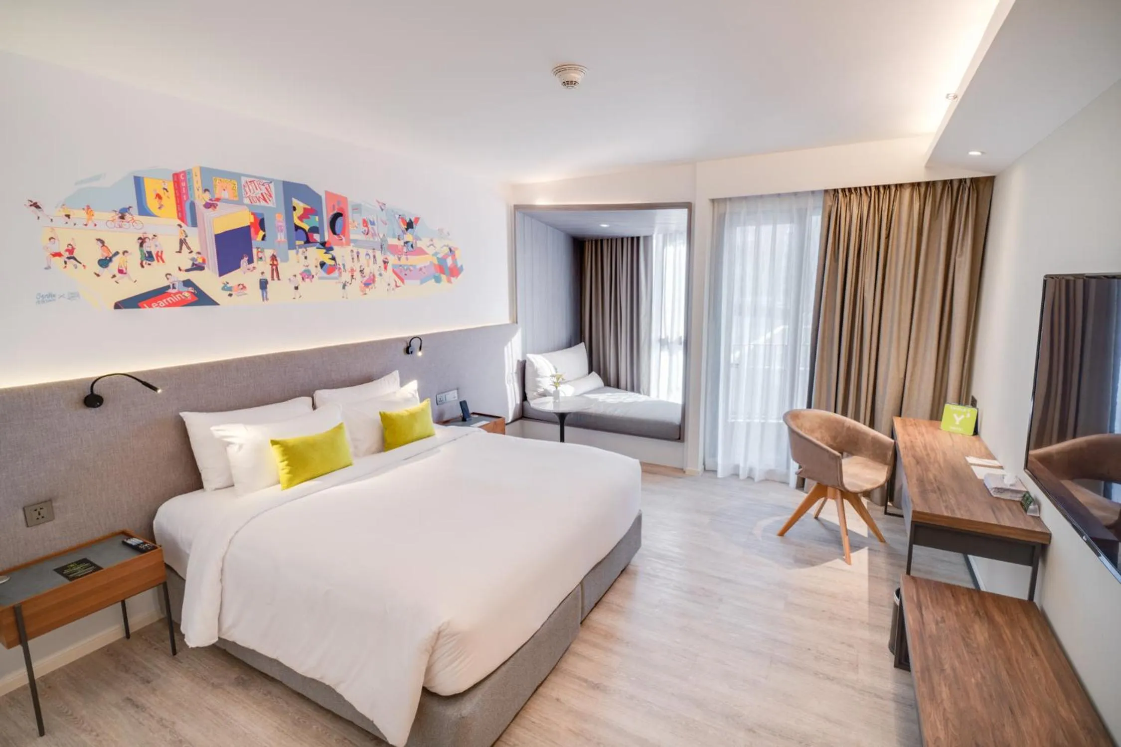 Bed in Triple Y Hotel