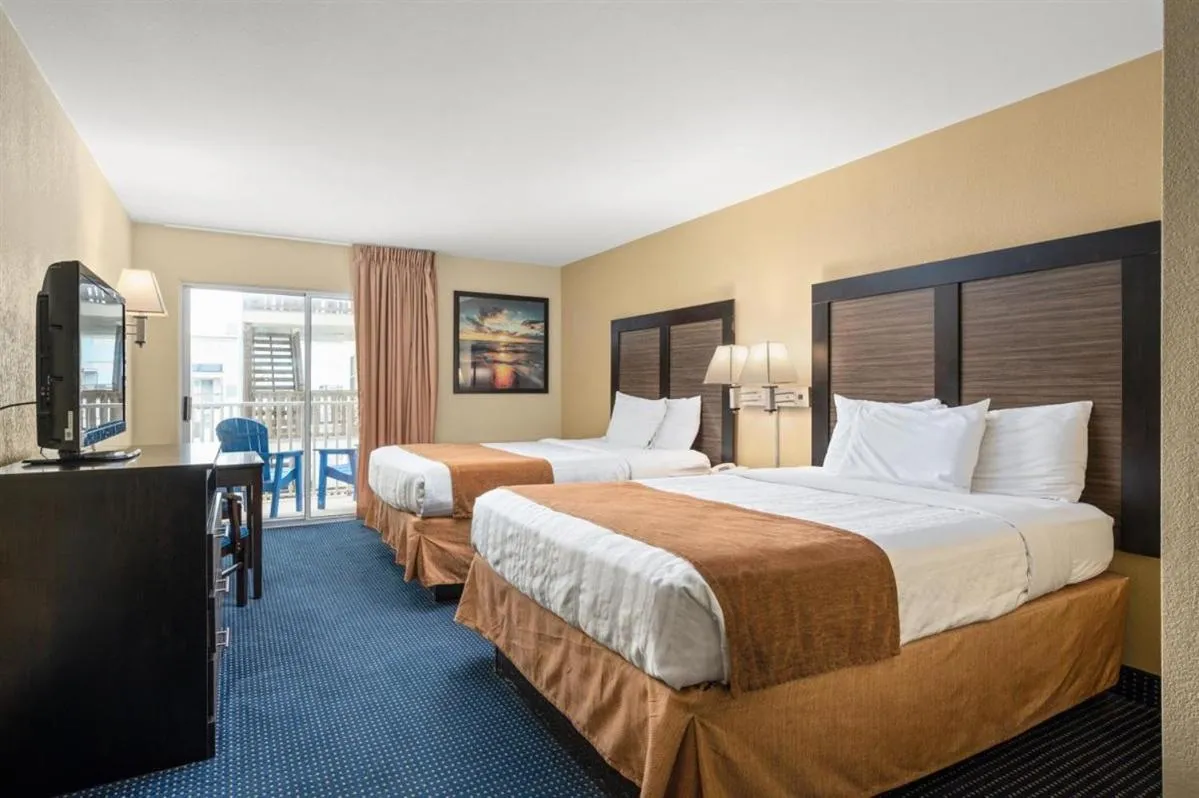 Bed in Crystal Beach Hotel