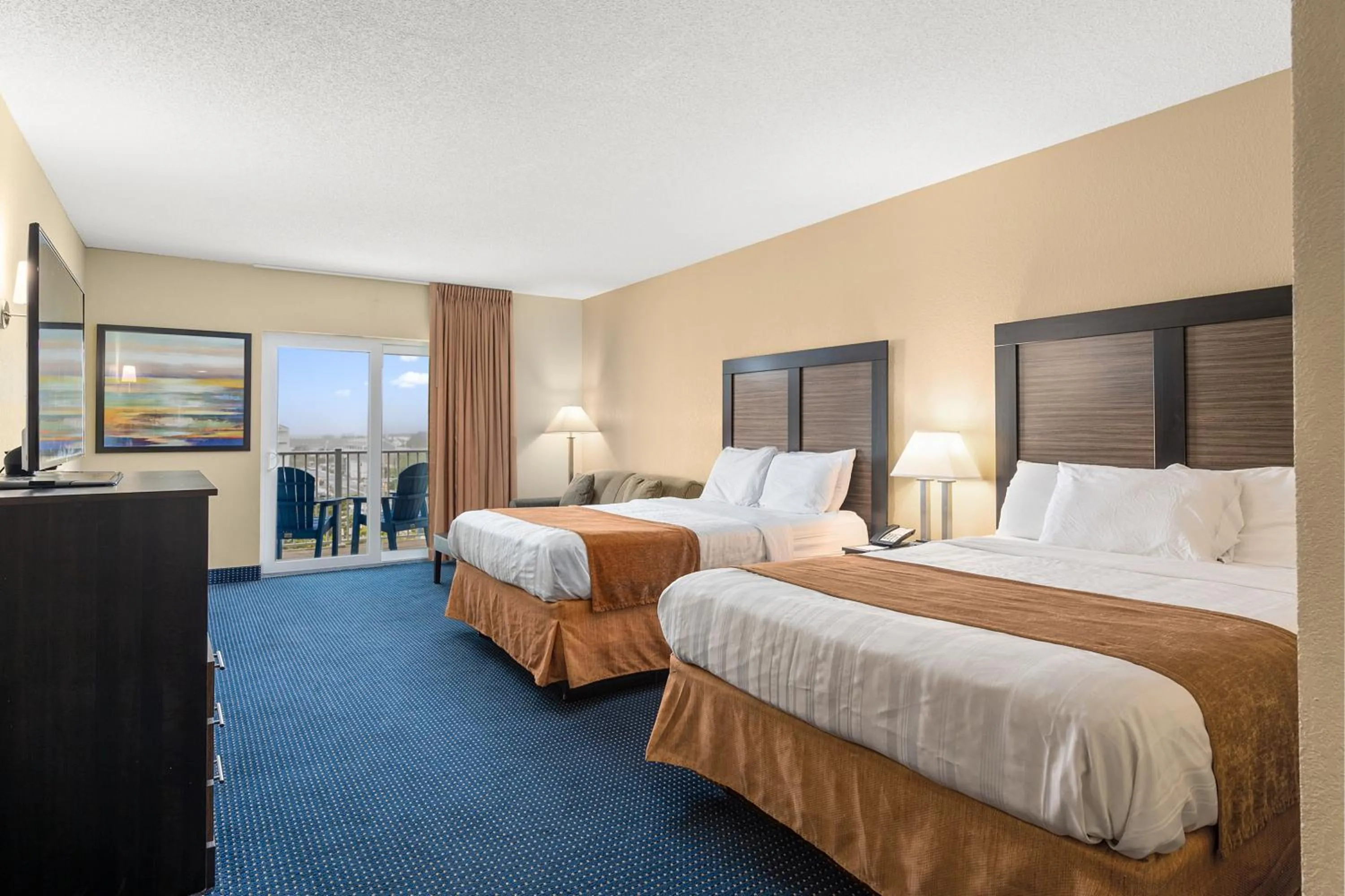 Bed in Crystal Beach Hotel