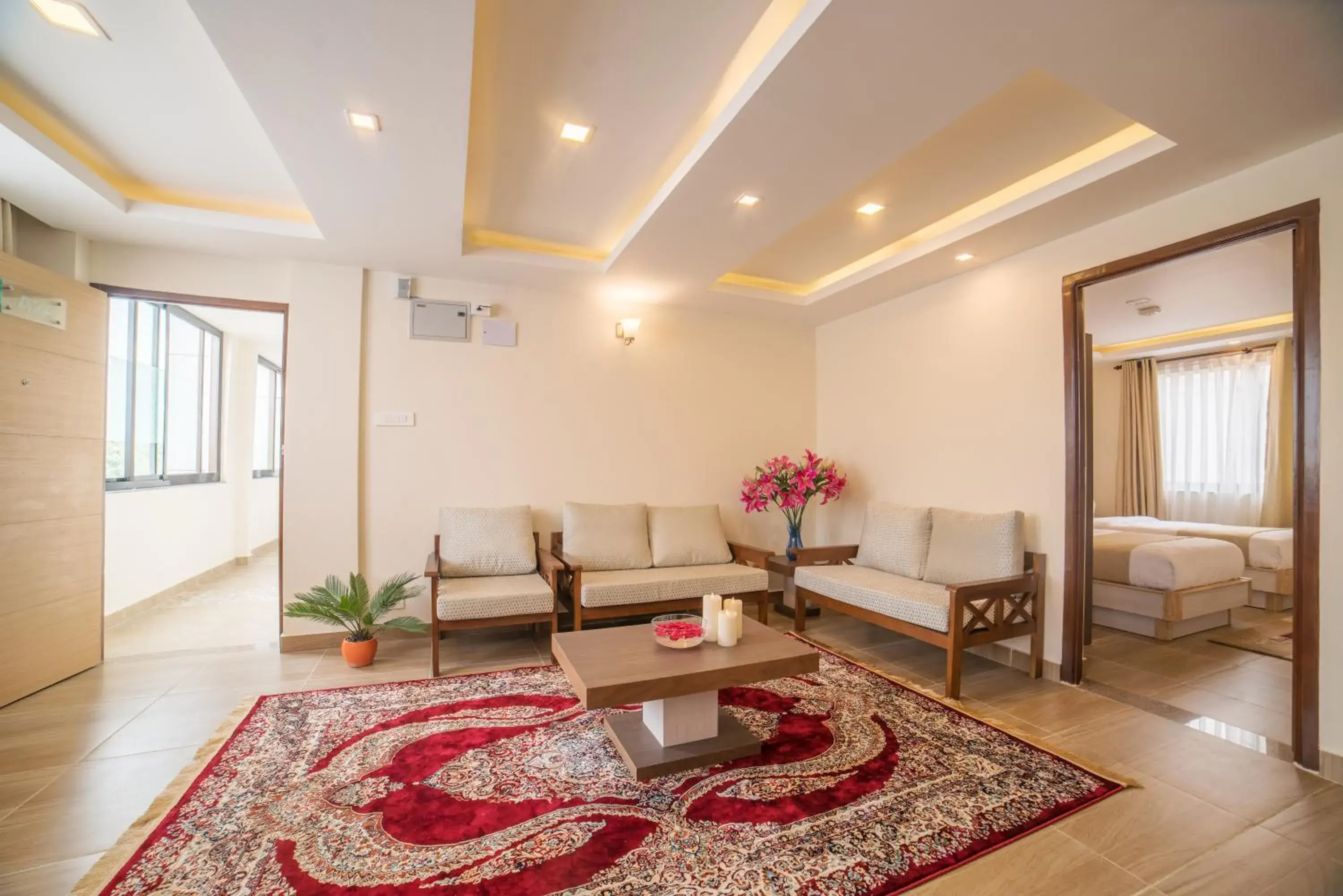 Living room in Sarovar Residency Serviced Apartment Hotel Living room in Sarovar Residency Serviced Apartment Hotel