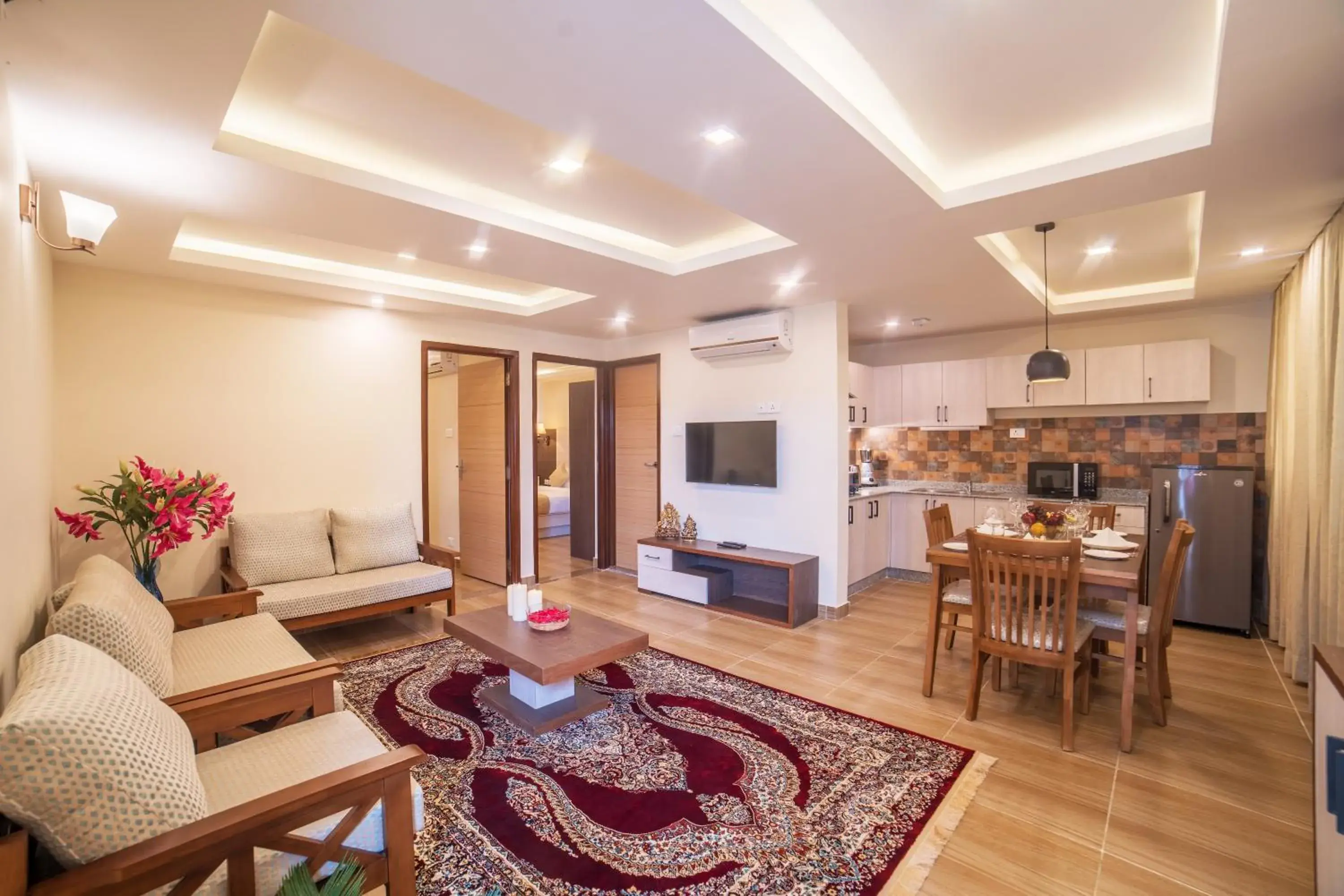 Living room in Sarovar Residency Serviced Apartment Hotel Living room in Sarovar Residency Serviced Apartment Hotel